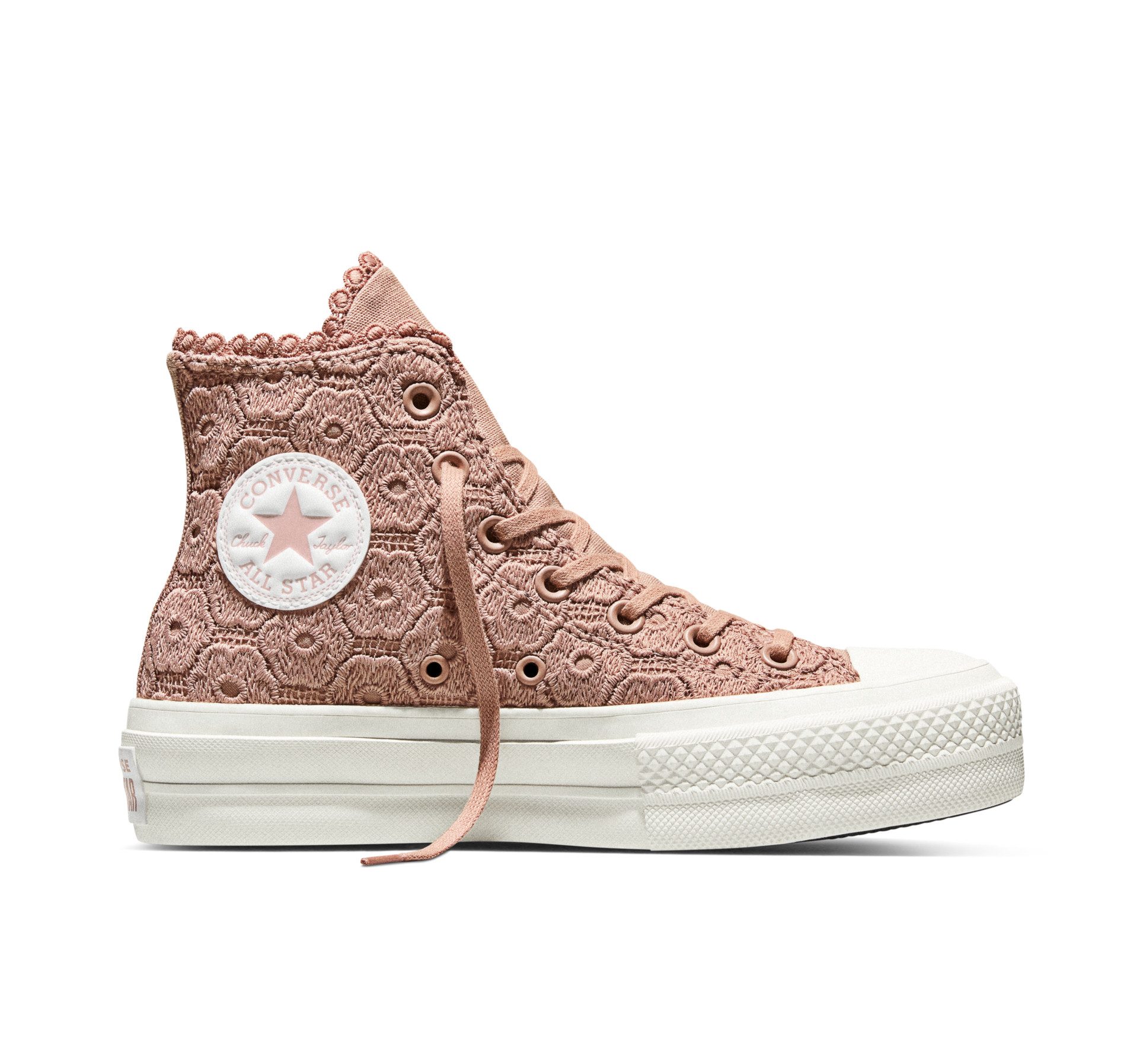 Converse CHUCK TAYLOR ALL STAR LIFT PLATFORM CROCHET Sneaker für sportlichen Look im Alltag, sportlicher Stil, mit Schnürung