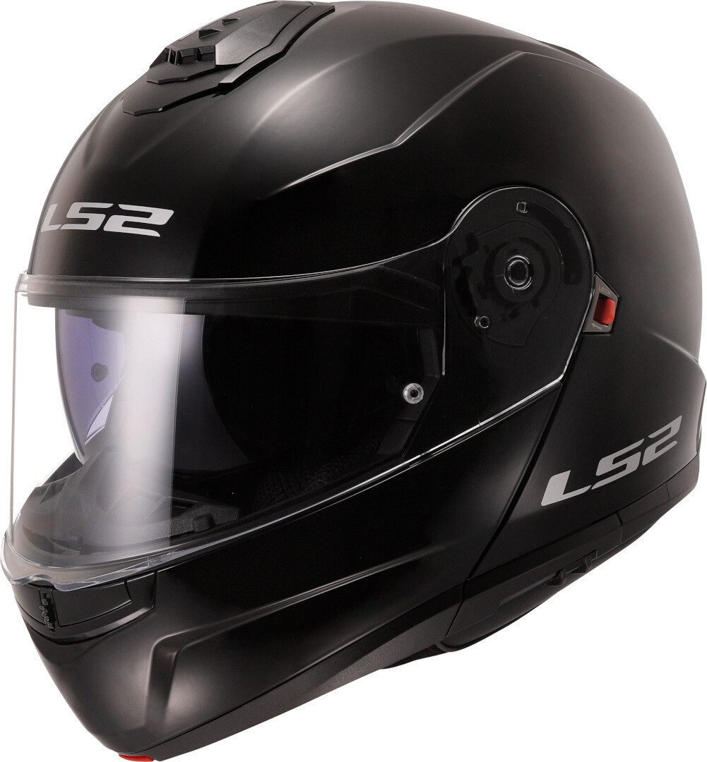 LS2 Motorradhelm FF908 Strobe II Solid Klapphelm, vorbereitet für Kommunikationssystem,integriertes Sonnenvisier