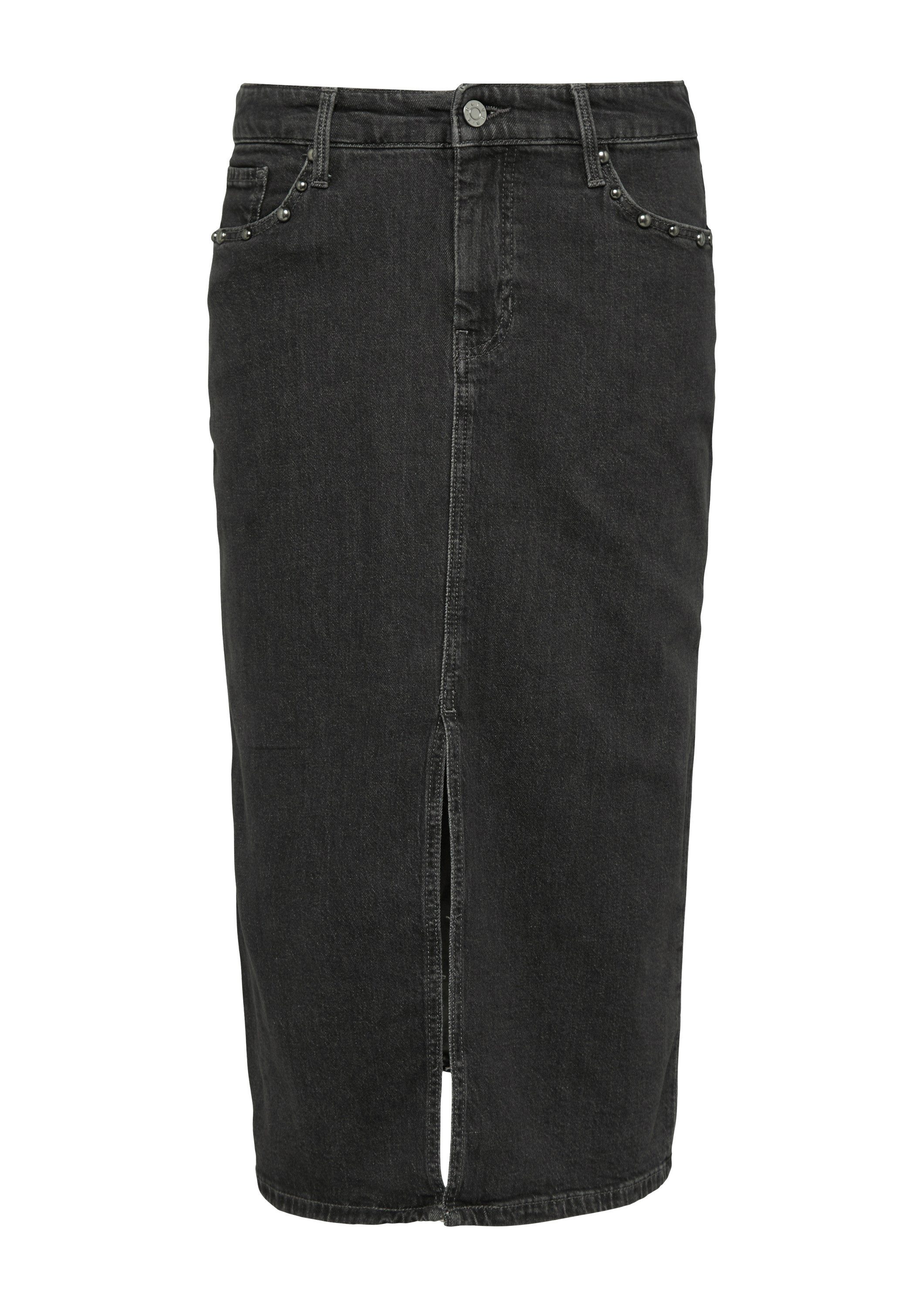 s.Oliver Midirock Rock Midi-Jeansrock mit Gehschlitz