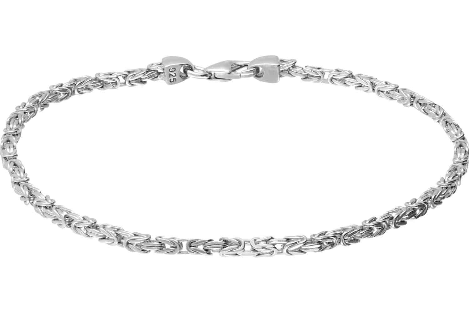 Armband 925er Silber Königsarmband rhodiniert / vergoldet