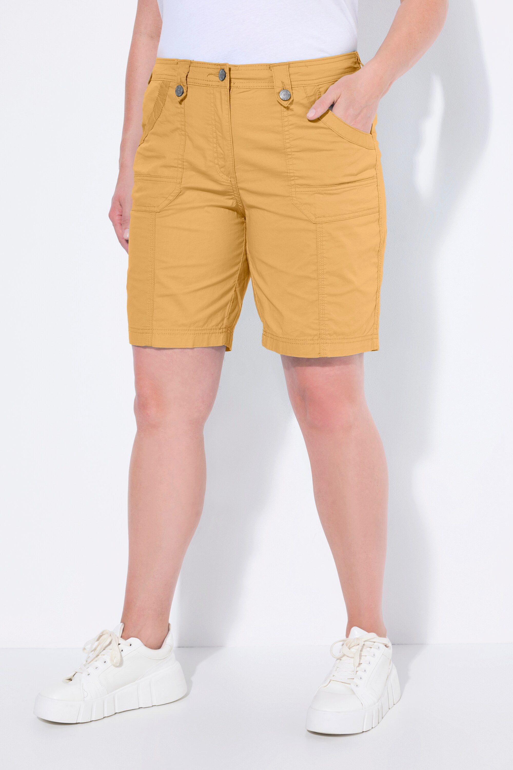 Ulla Popken Funktionshose Cargo-Bermuda Komfortbund 4-Pocket-Schnitt günstig online kaufen