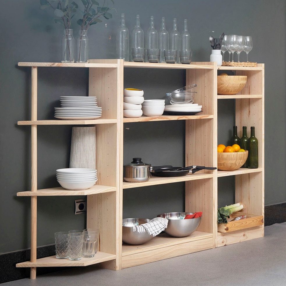 Astigarraga Kit Line Bücherregal Vollholzregal "Gala" Regalmodul mit 4 Eben günstig online kaufen