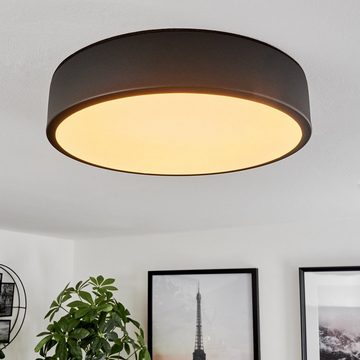 hofstein Deckenleuchte »Pianca« moderne Deckenlampe aus Metall/Kunststoff in Schwarz/Weiß, 4000 Kelvin