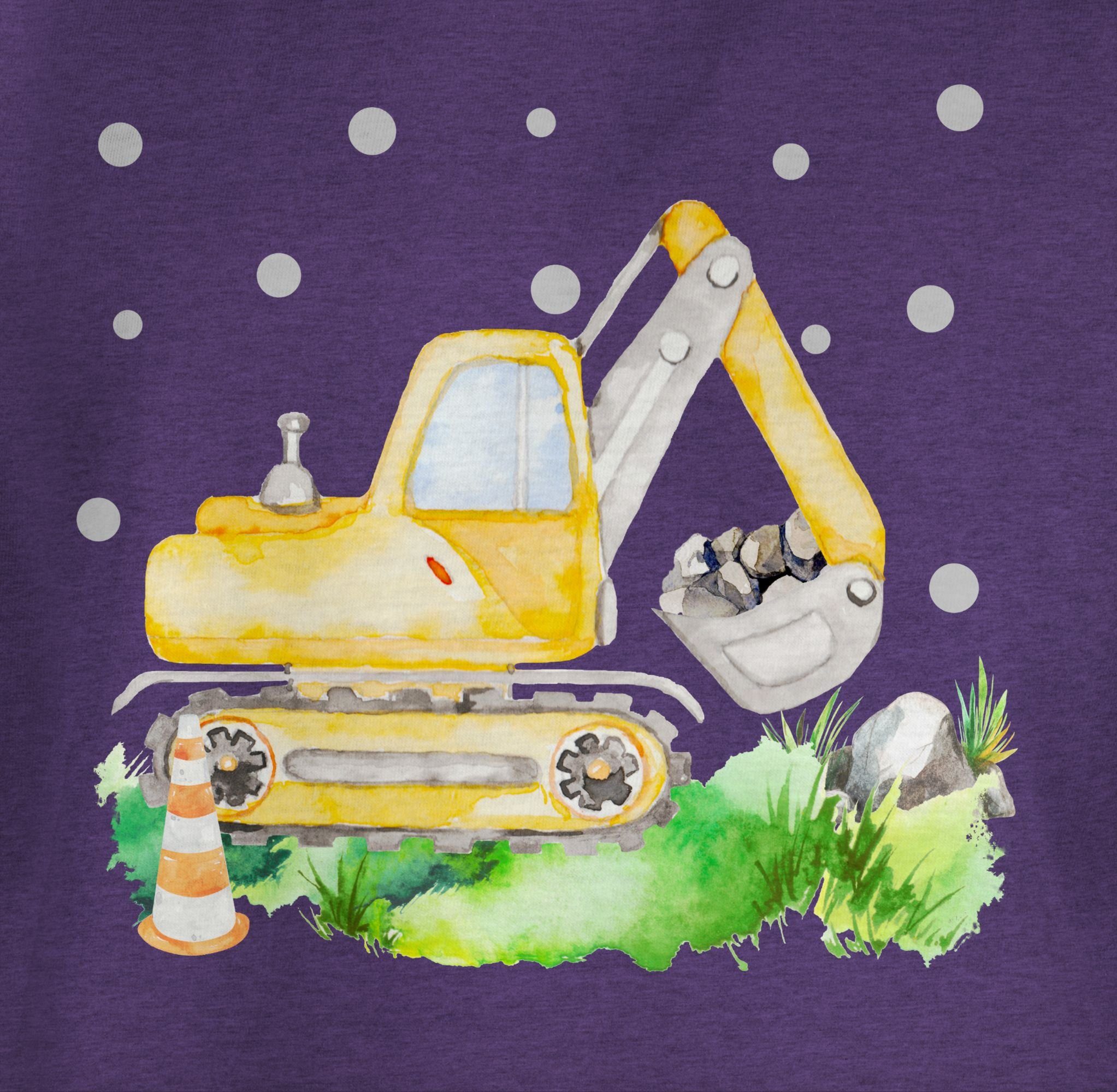 Shirtracer T-Shirt Baggerfahrer Geschenk Baumaschine Baustelle Bagger Andere Fahrzeuge - Mädchen