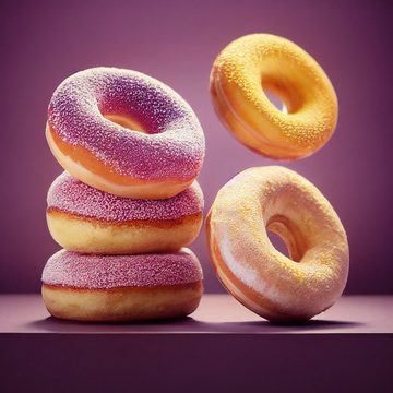 PRECORN Donutform Lebensmittelechte Silikon Donut Form Backen Antihaft faltbar Backform, (2-tlg)