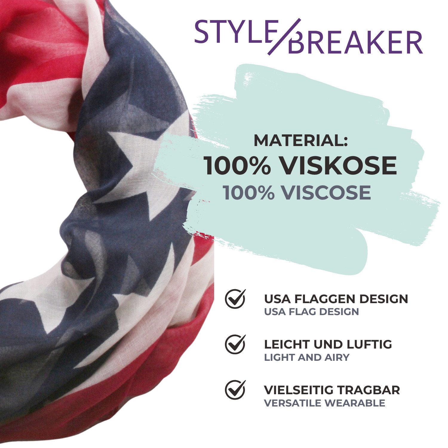 styleBREAKER Loop Loop im USA Flaggen Design, (1-St)