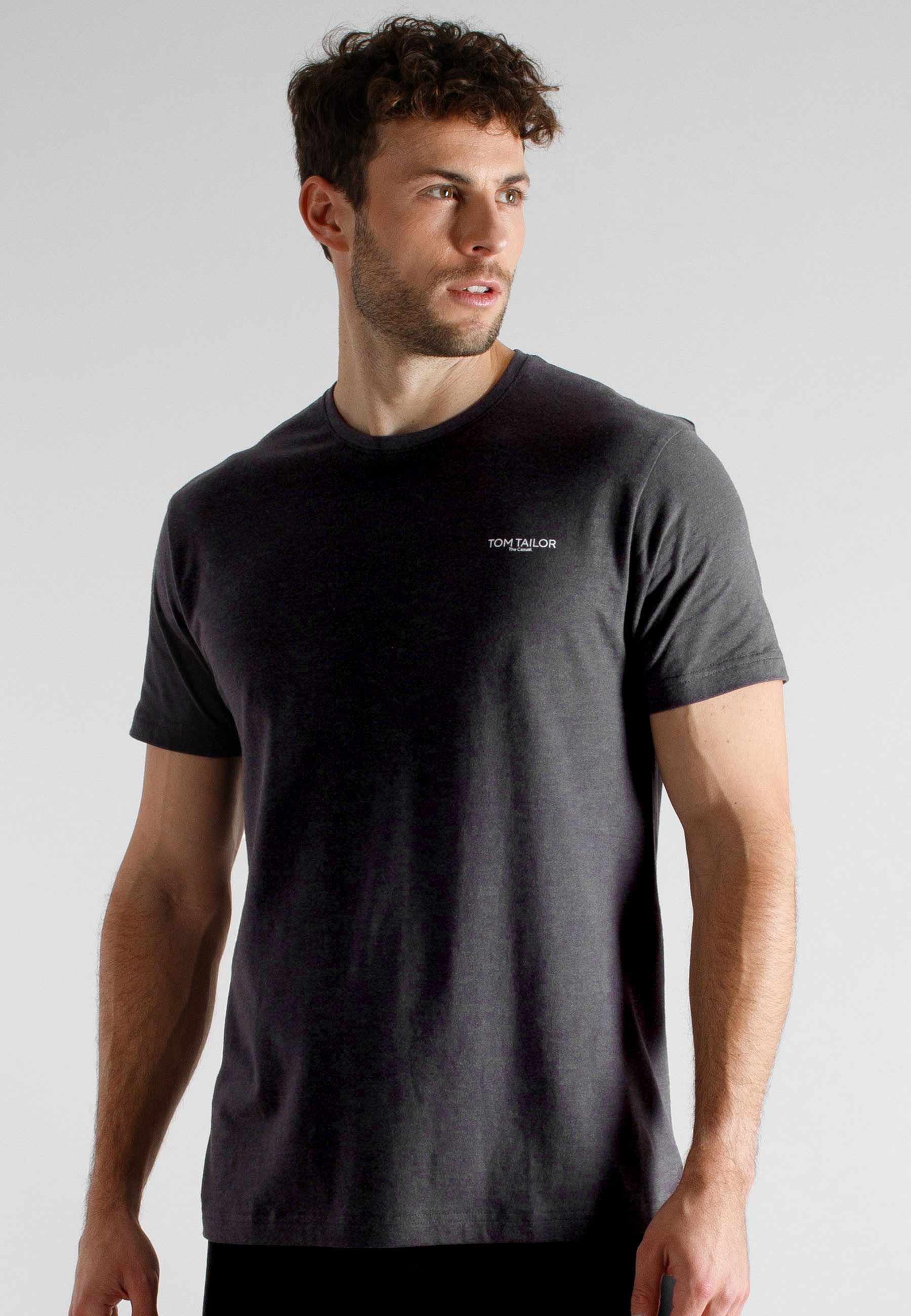 TOM TAILOR T-Shirt (3er Pack) lässiger Casual-Stil