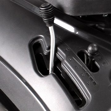 BRAST Rasentraktor Aufsitzmäher Benzin 4,8kW(6,5PS) Elektrostart, 61,00 cm Schnittbreite, Variable Geschwindigkeit 150L Fangkorb Schutzhaube