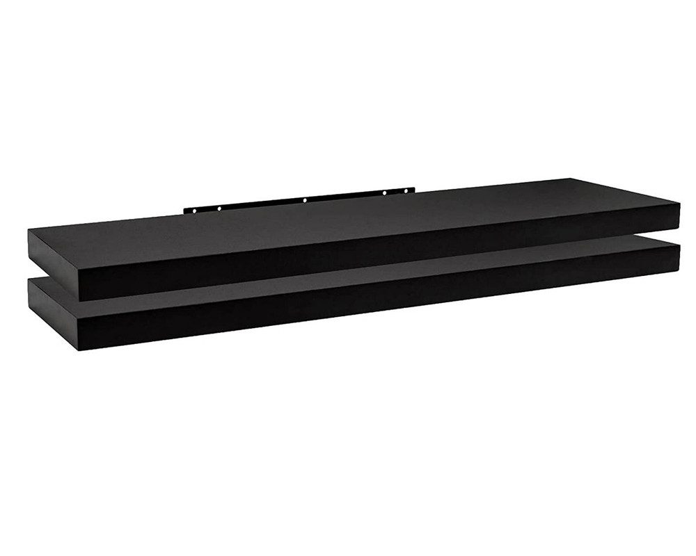 Woltu Wandregal, 2er-Set Wandboard CD DVD Regal Bücherregal Holz Board günstig online kaufen