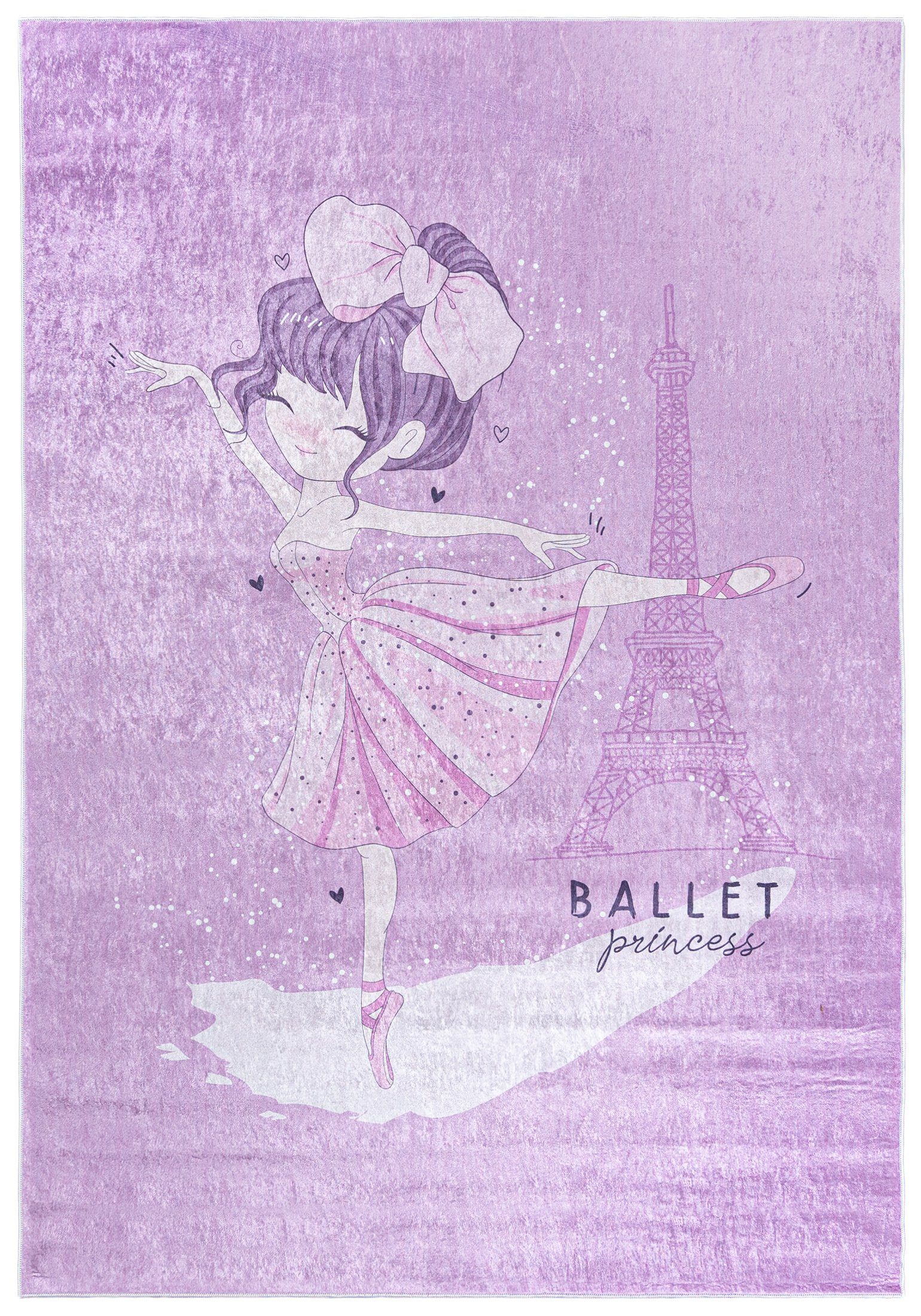 Ballerina, Kinderteppich x Rosa Waschmaschine, / 41960 Kinderteppich Rutschfest cm, Kinderzimmerteppich Pink Mazovia, 80 mm, Kurflor, 150 5 Waschbar Ballett in Höhe