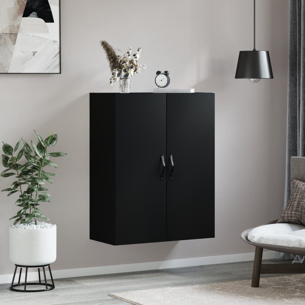 vidaXL Hängeschrank Wandschrank Schwarz 69,5x34x90 cm günstig online kaufen