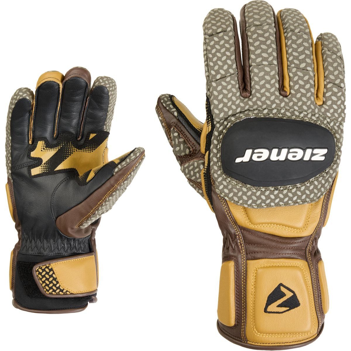 Ziener Skihandschuhe Gatos PR Glove Race Hochwertige Skihandschuhe mit Ziegenleder, PrimaLoft® Isolierung und