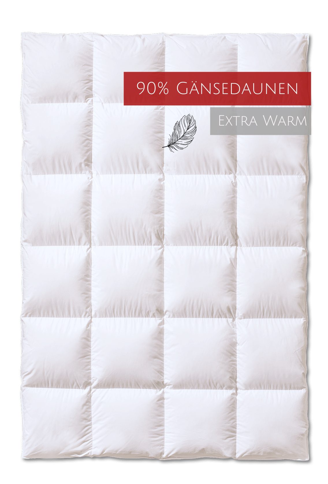 Gänsedaunenbettdecke, Sleepwell Comfort extra warm, Kauffmann, Füllung: 90% Gänsedaunen, 10% Gänsefedern, Bezug: 100% Baumwolle, allergikerfreundlich