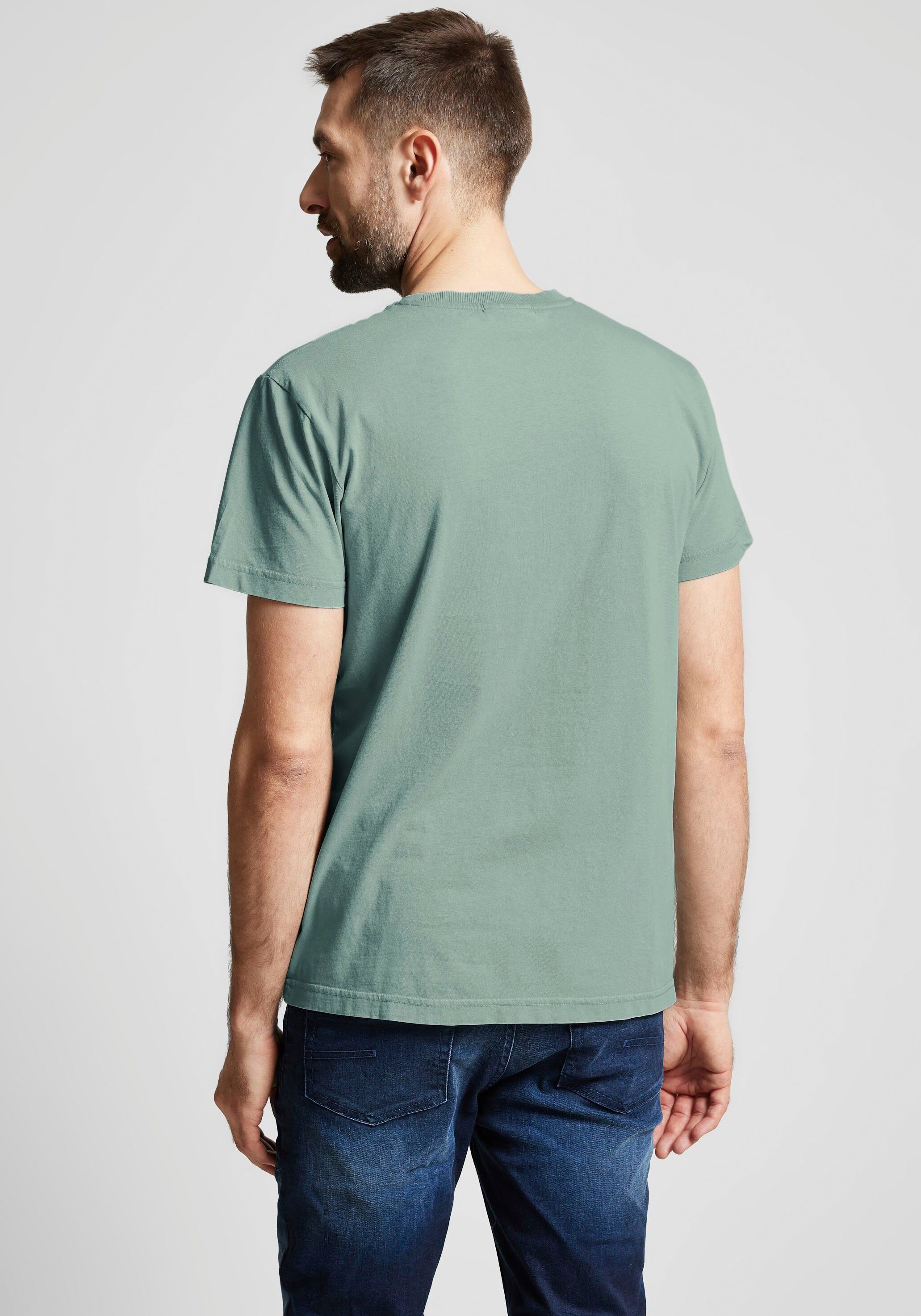 STREET T-Shirt Länge MEN ONE dust hüftbedeckender mit green