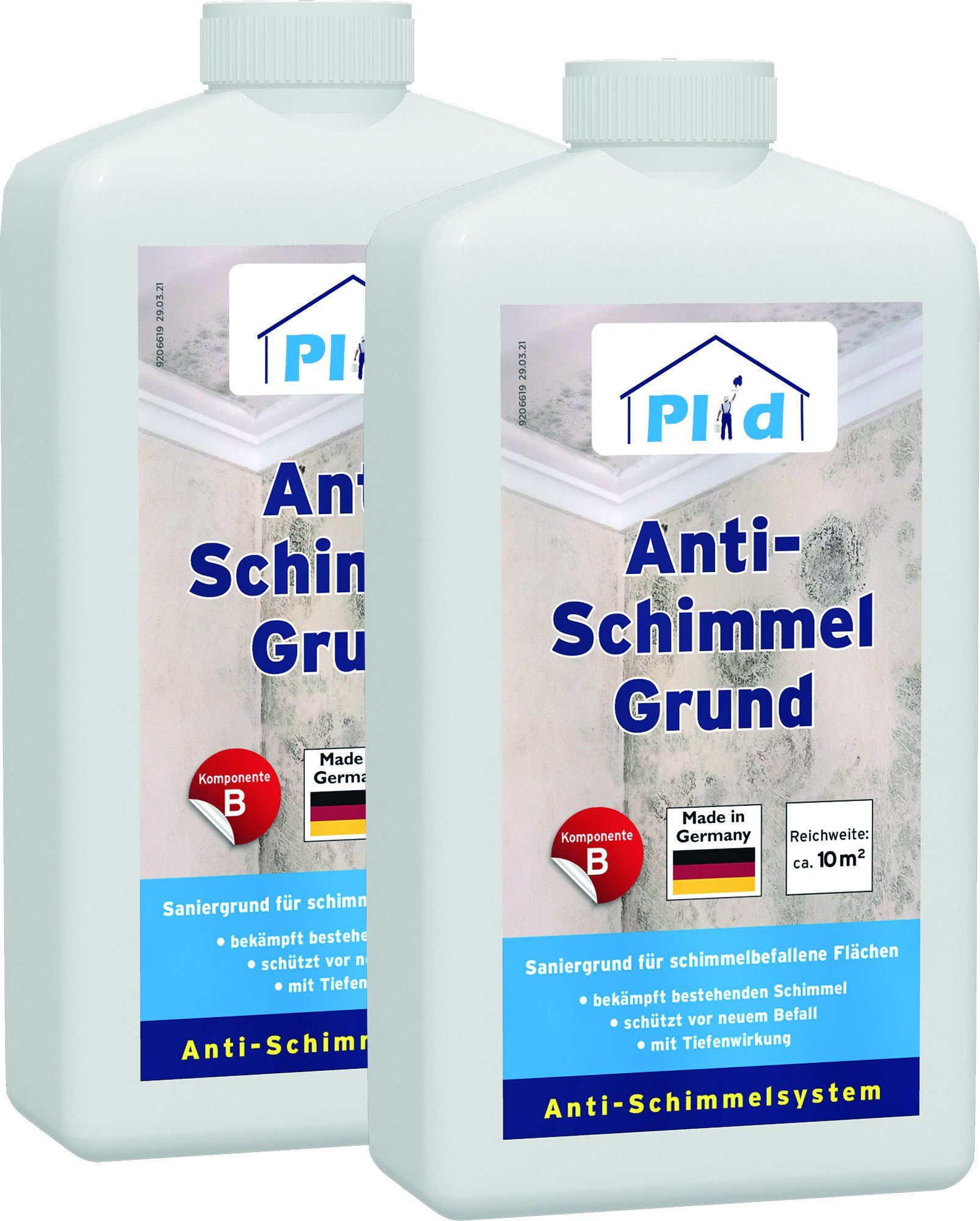 plid Grundierfarbe Premium Anti-Schimmelgrund Schimmelgrundierung Anti-Schimmel Farblos, Schnelltrocknend