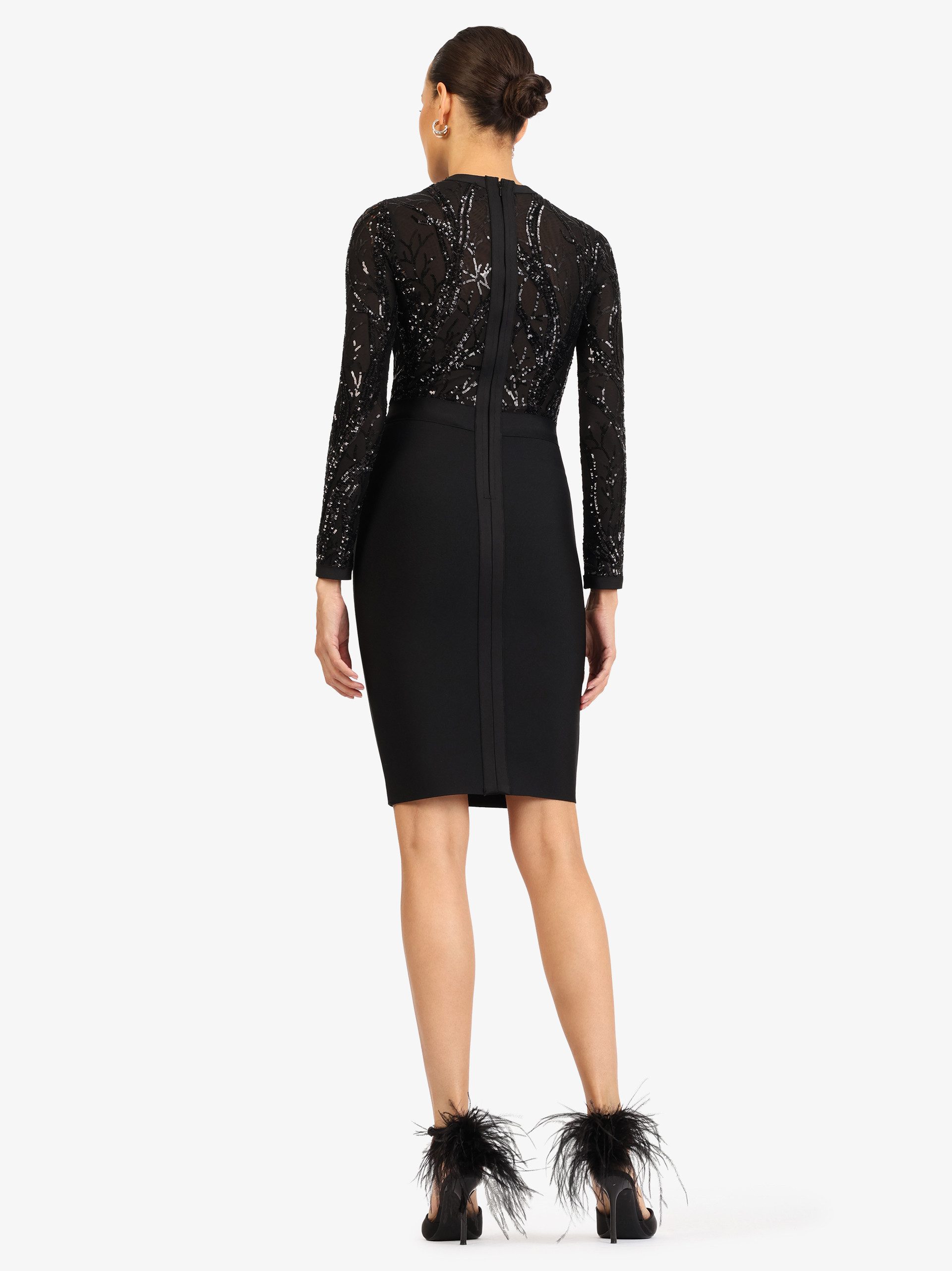 Kraimod Abendkleid mit Pailletten-Oberteil
