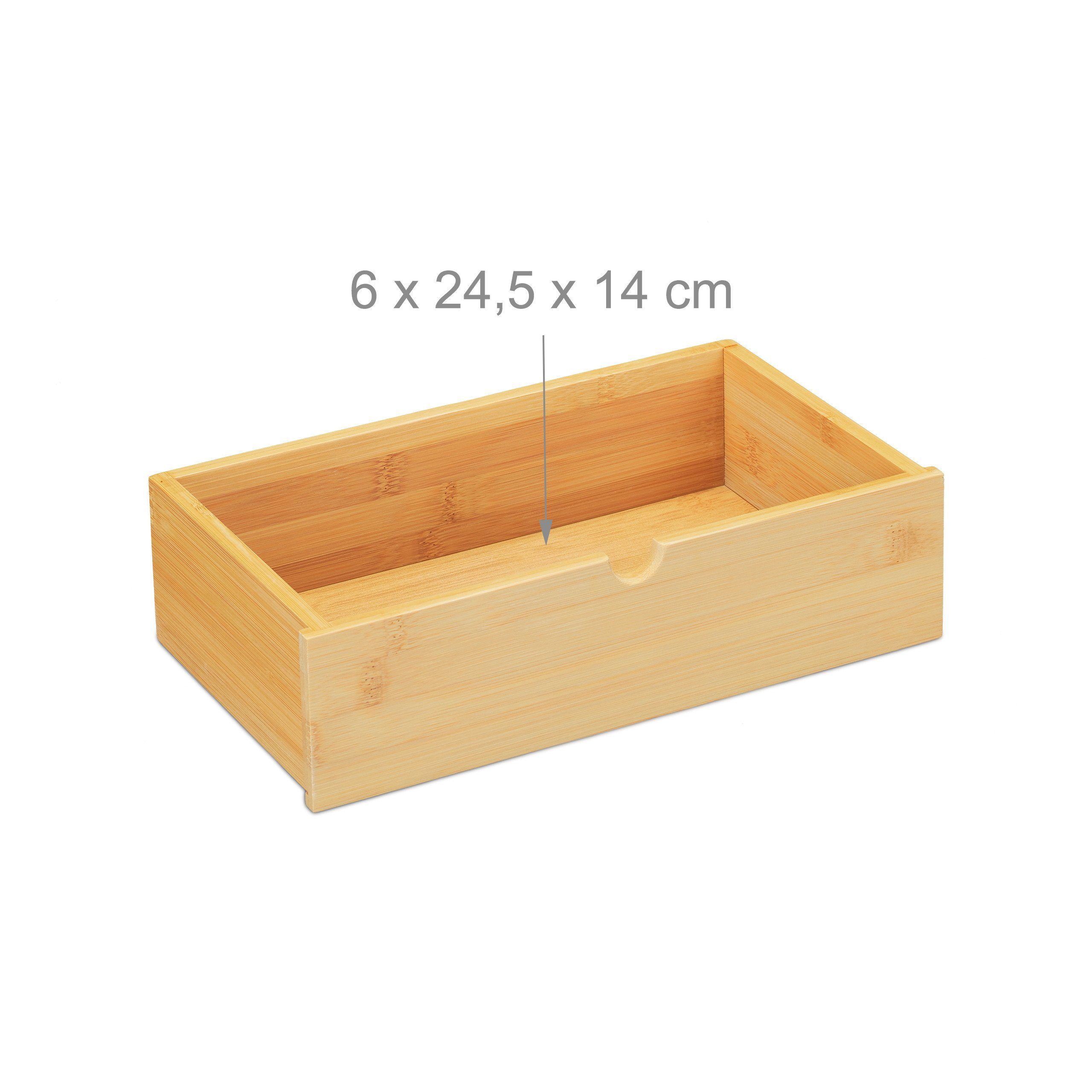 relaxdays Schreibtischaufsatz Schreibtisch Organizer Bambus, (1-St) – Bild 5 von 5