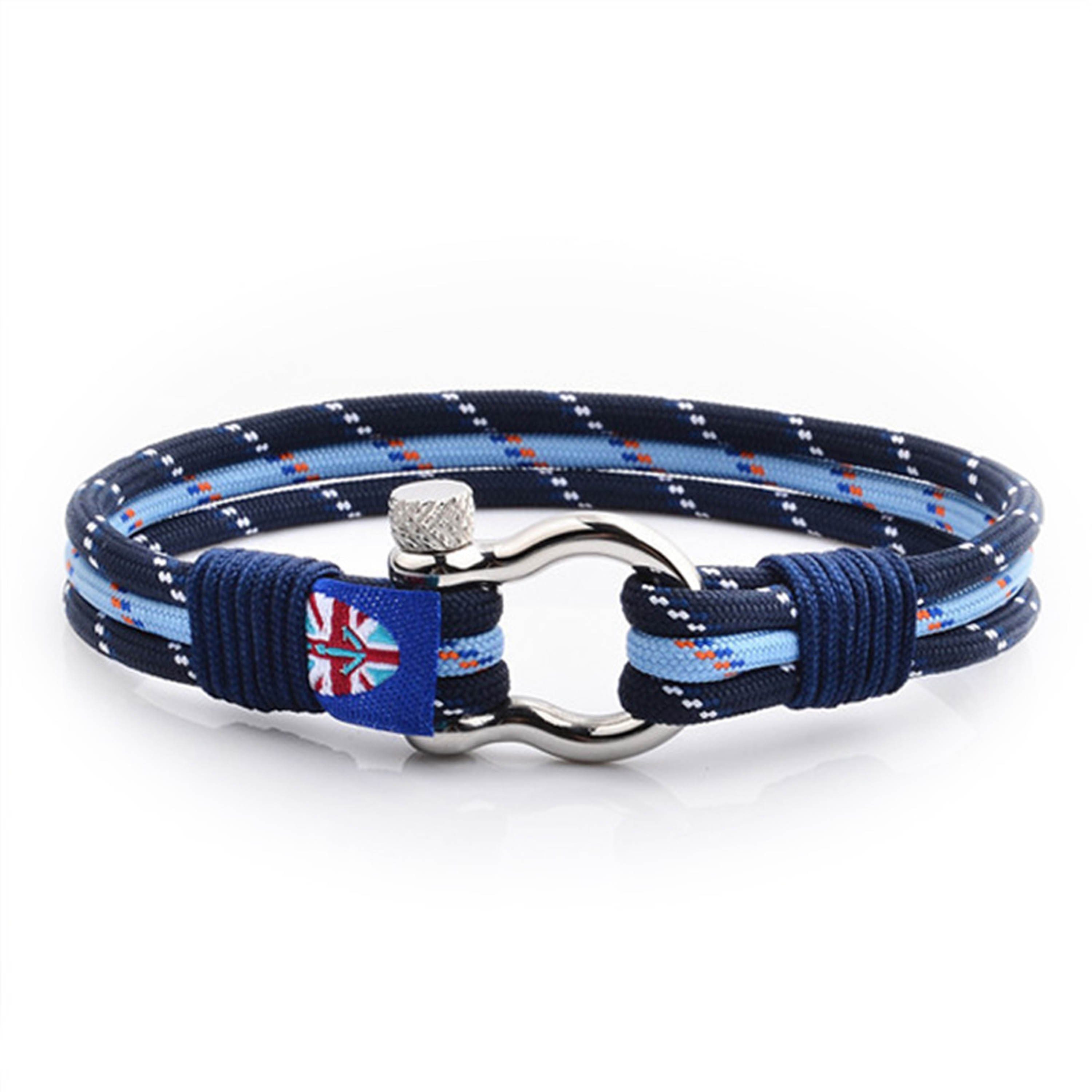 UNIQAL.de Armband Maritime Armband aus Segeltau "SUNSET" nautics, Schäckel verschluss (Edelstahl, Segeltau, Casual nautics style, handgefertigt)