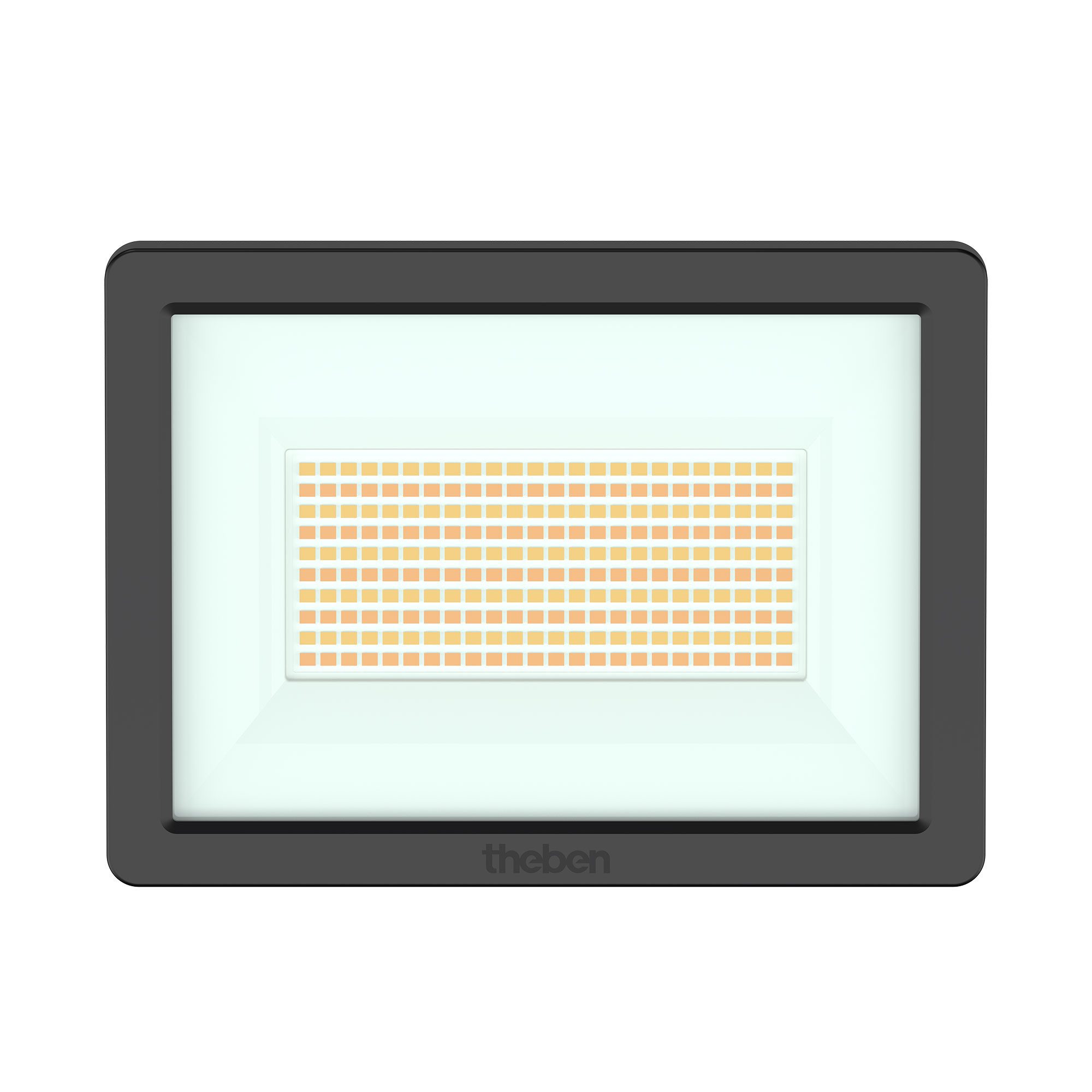 theben LED Flutlichtstrahler theLeda B50 dual BK, 50W LED Außenstrahler, 6900lm, 3000K/4000K umschaltbar, IP65