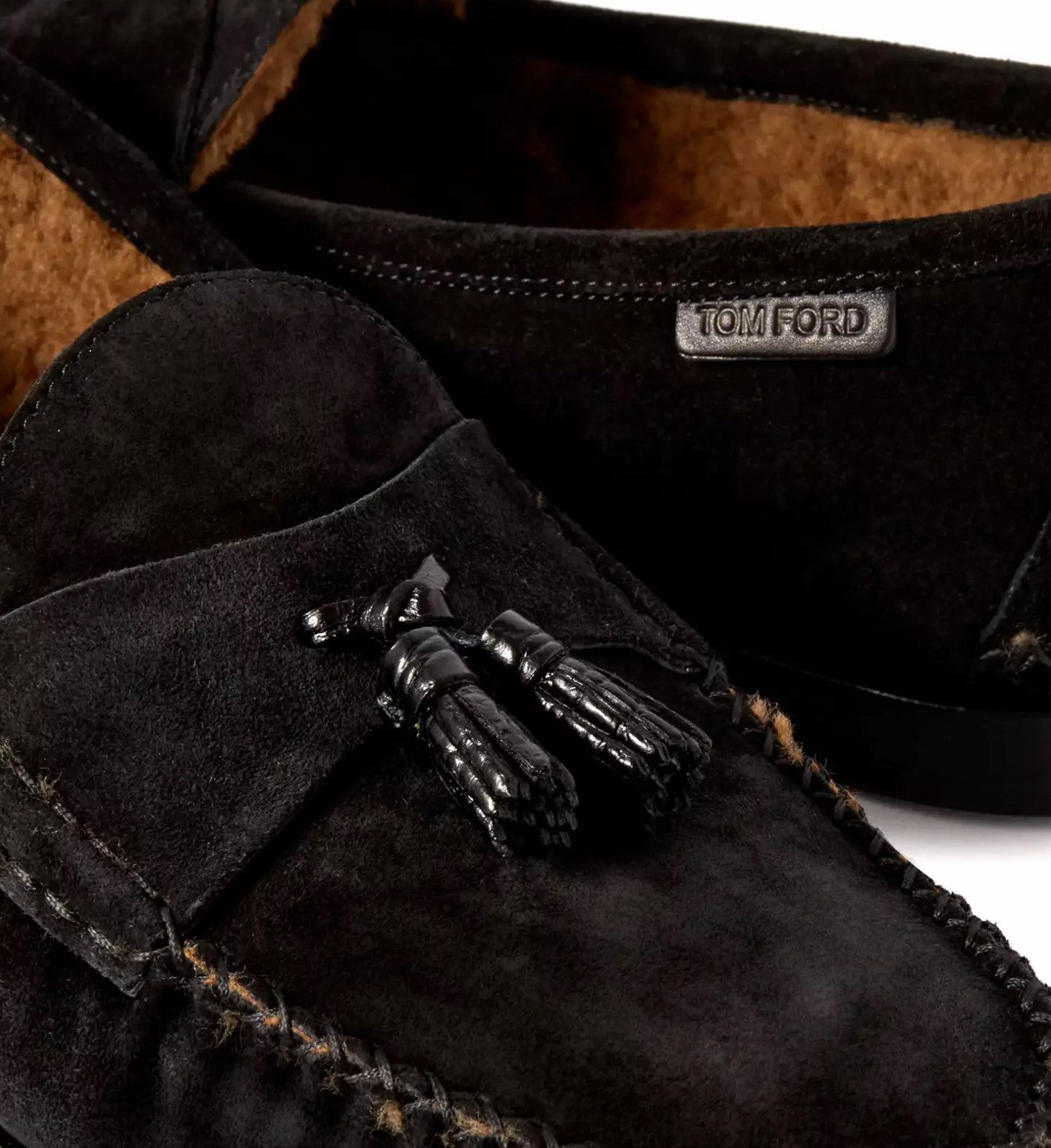 Tom Ford Berwick Schuhe Lammfell Tasselled Suede Mokassins Loafer Aus geschmeidigem Kalbsleder in edlem Wildleder-Finish