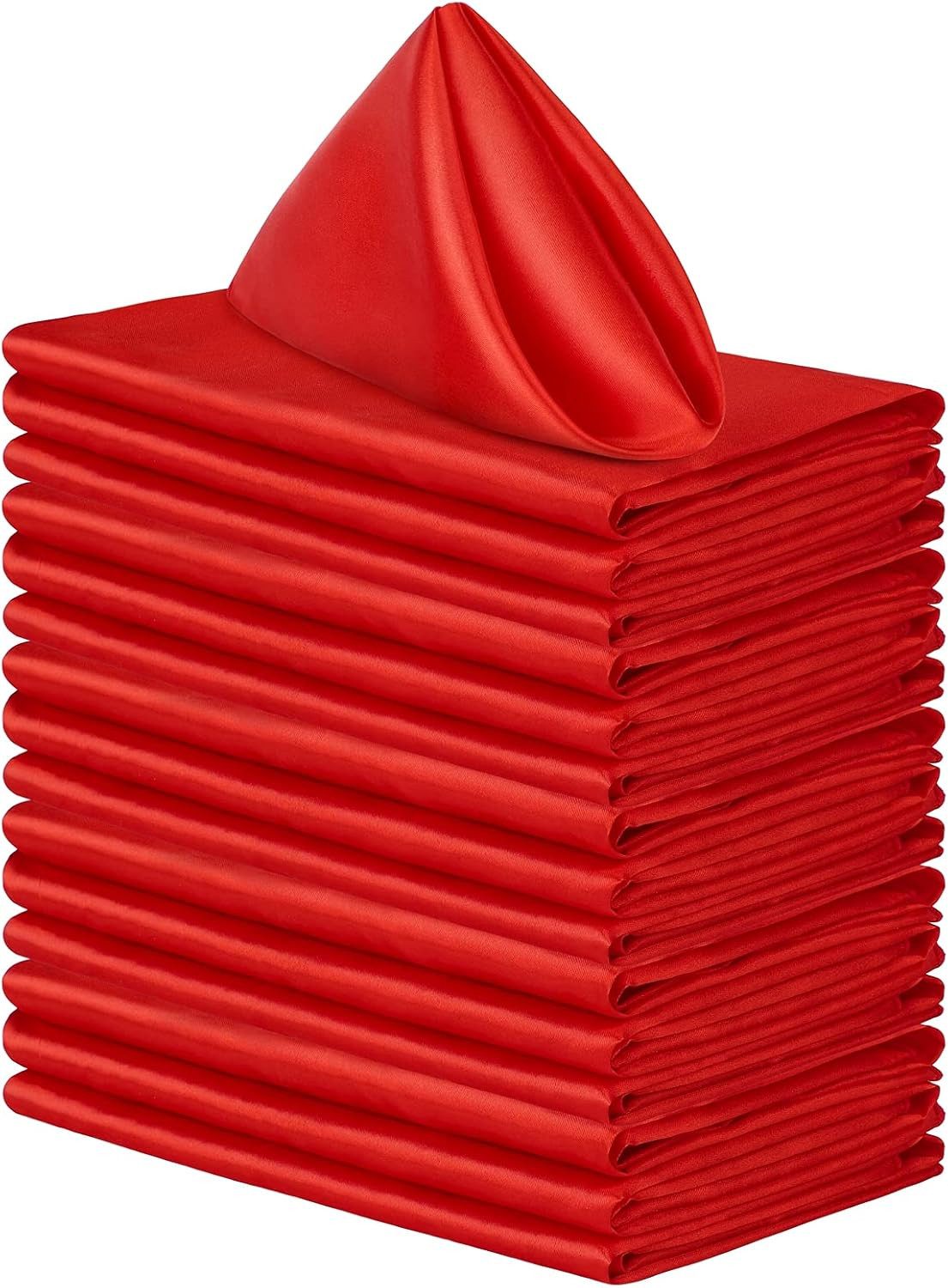Bextsrack Stoffserviette Satin-Servietten, quadratische weiche Tischservietten, 48 cm x 48 cm, (5 St), Tischdekoration für Hochzeiten, Bankette, Partys, Weihnachten, Neujahr