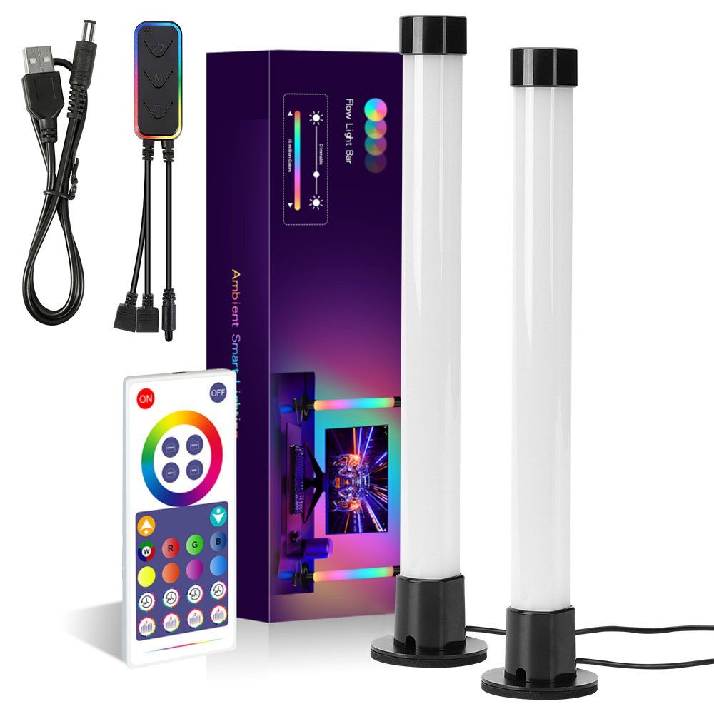 Gaming-Lampe, TV-Hintergrundbeleuchtung, Sync,RGB LED-Lightbar, Rosnek Bluetooth LED App-Steuerung Smart Music Stripe