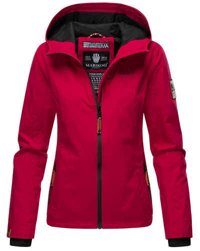 Marikoo Outdoorjacke Brombeere sportliche Übergangsjacke mit Kapuze