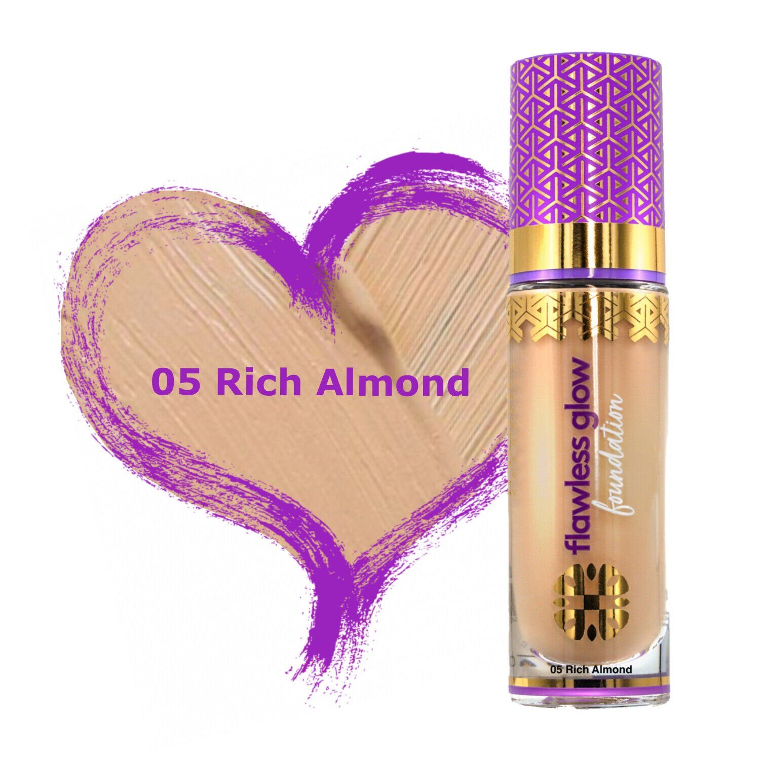 Vollarè Cosmetics Foundation BB Cream Make-Up Foundation gleichmäßig feuchtigkeitsspendend mit Hyaluronsäure 05 Rich Almond
