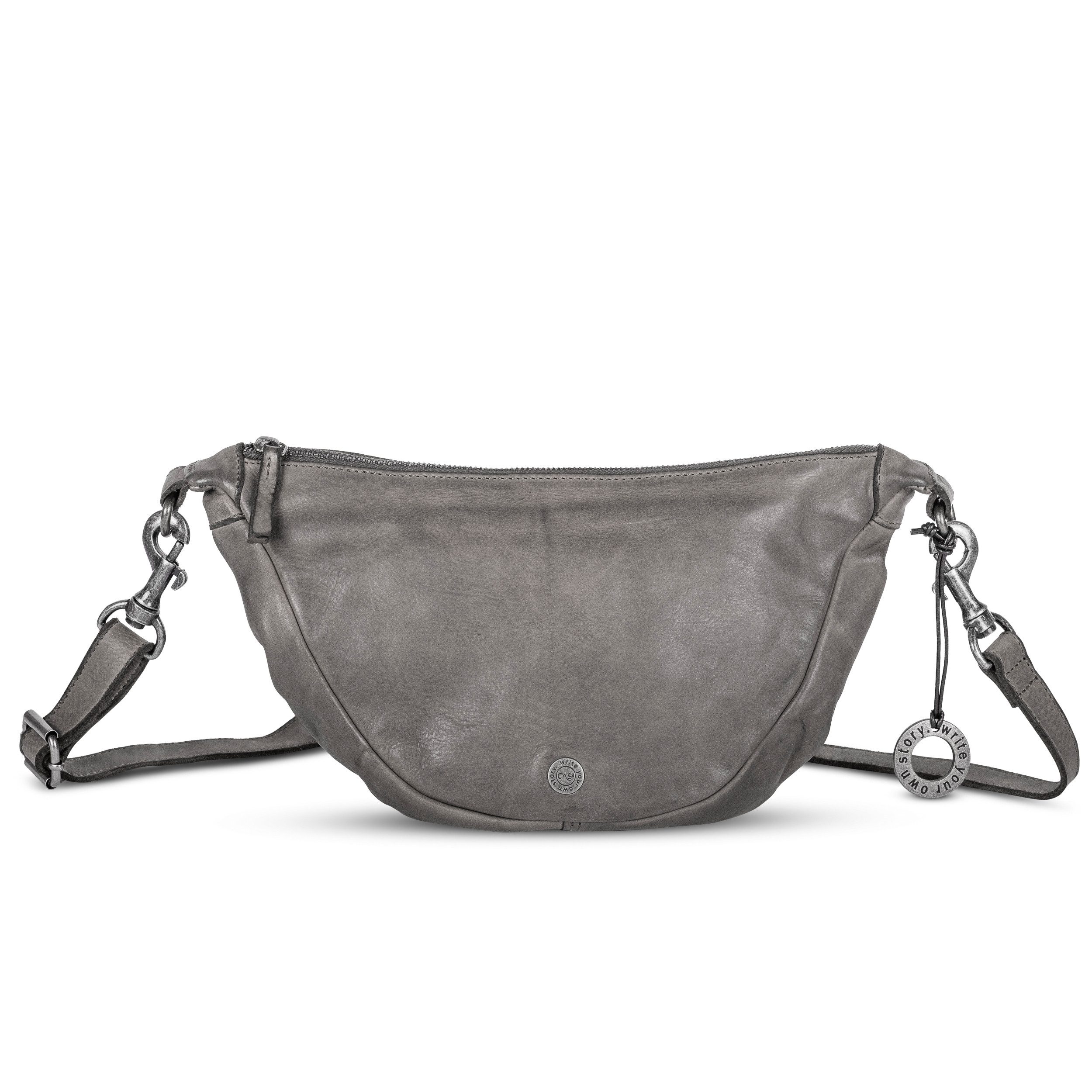 Cas8 Umhängetasche in halbmondform - Moonbag für Damen aus premium Leder