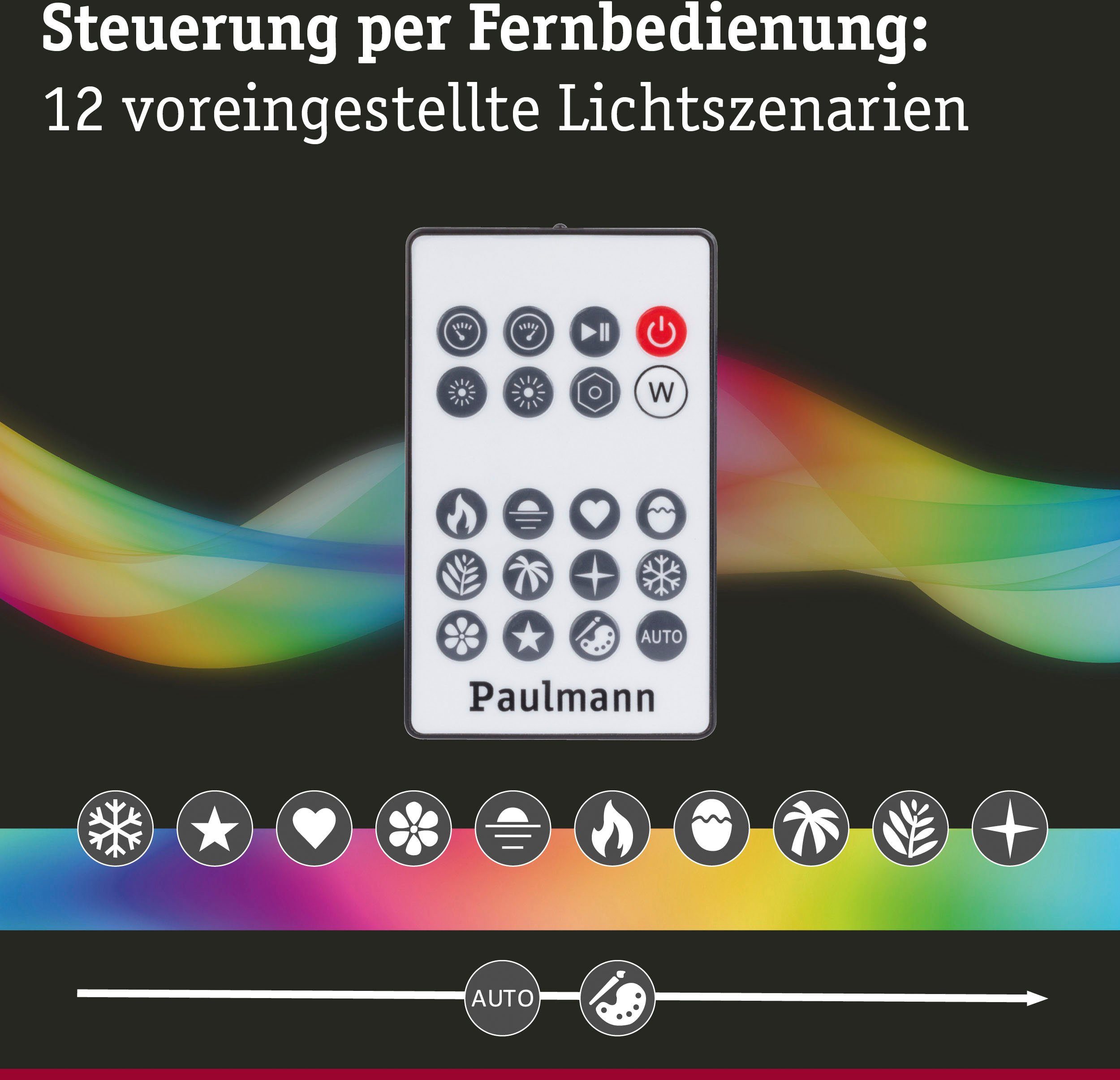 LED-Streifen 2m LED 3,5W, Strip Paulmann USB TV-Beleuchtung 1-flammig 55 Zoll Dynamic RGB Rainbow