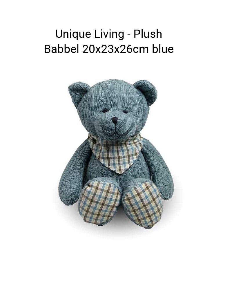 UNIQUE Living Kuscheltier Unique Living Kuscheltier Babbel Blau 20x23x26 cm