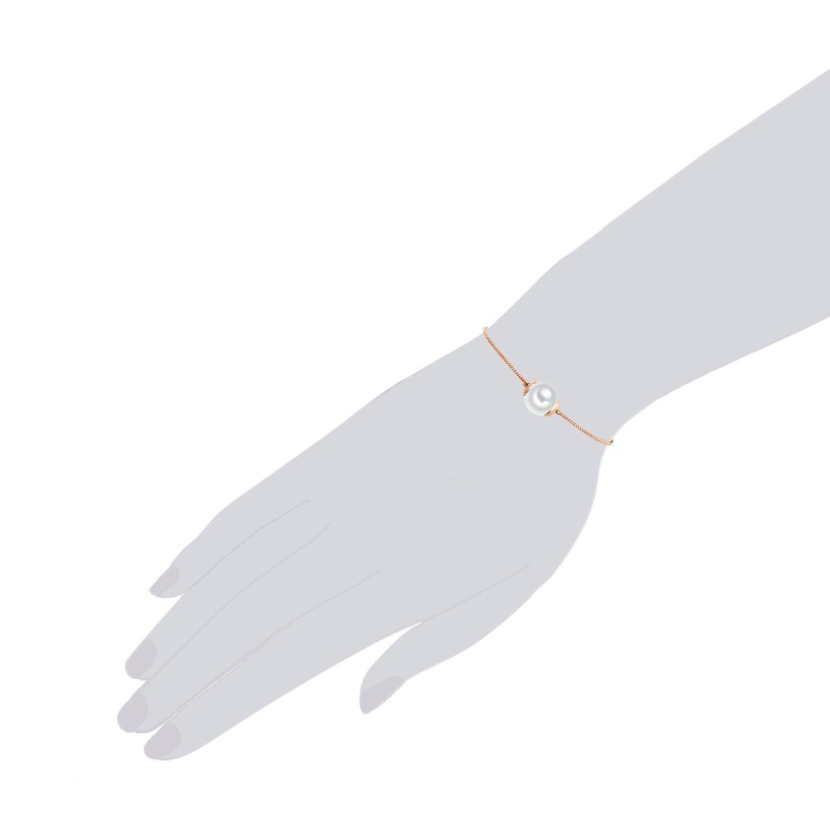 Lulu & Jane Perlenarmband roségold, Messing