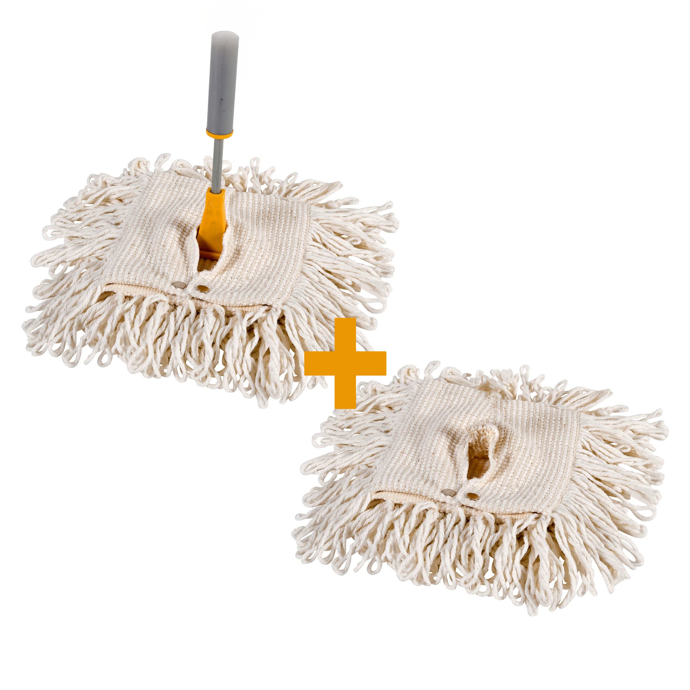 Vermop Staubwischer Pudel Wischer Elastic-Mop mit Stiel (2-St), inkl. Ersatz-Mop, 2-teilig (1 Set)