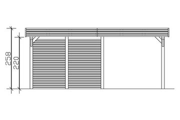 Skanholz Doppelcarport Spessart, BxT: 611x846 cm, 220 cm Einfahrtshöhe