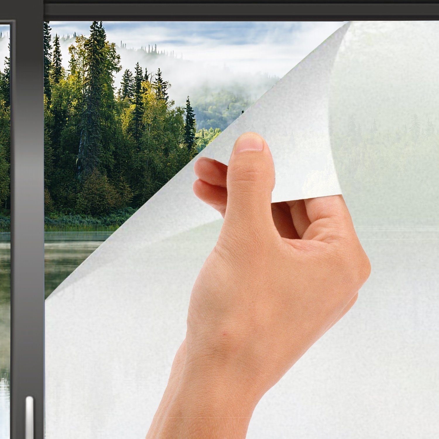 TolleTour Fensterfolie Tönungsfolie milchglas Sichtschutzfolie Fensterfolie Statische, 45*200CM