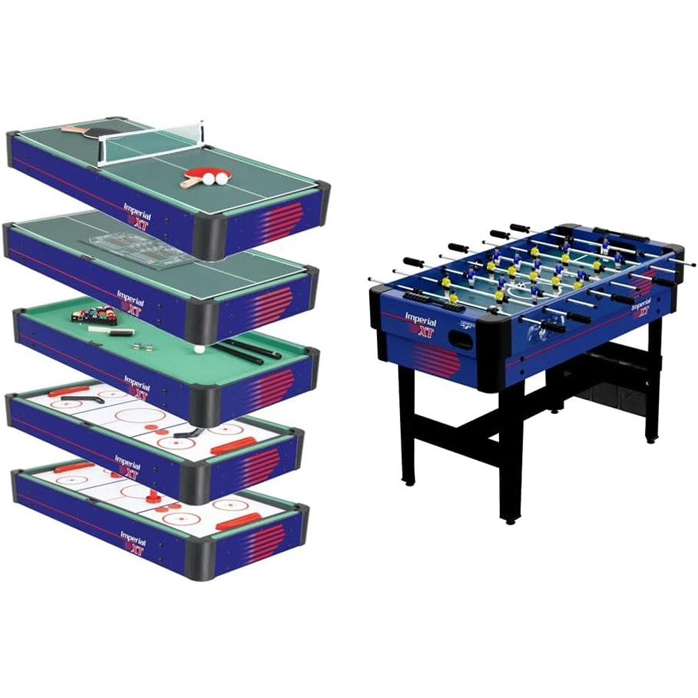 Carromco Multifunktionstisch Imperial-XT Tischspiele - 7 in 1 mit Billard, Tischtennis, Gleithockey, Eishockey & mehr