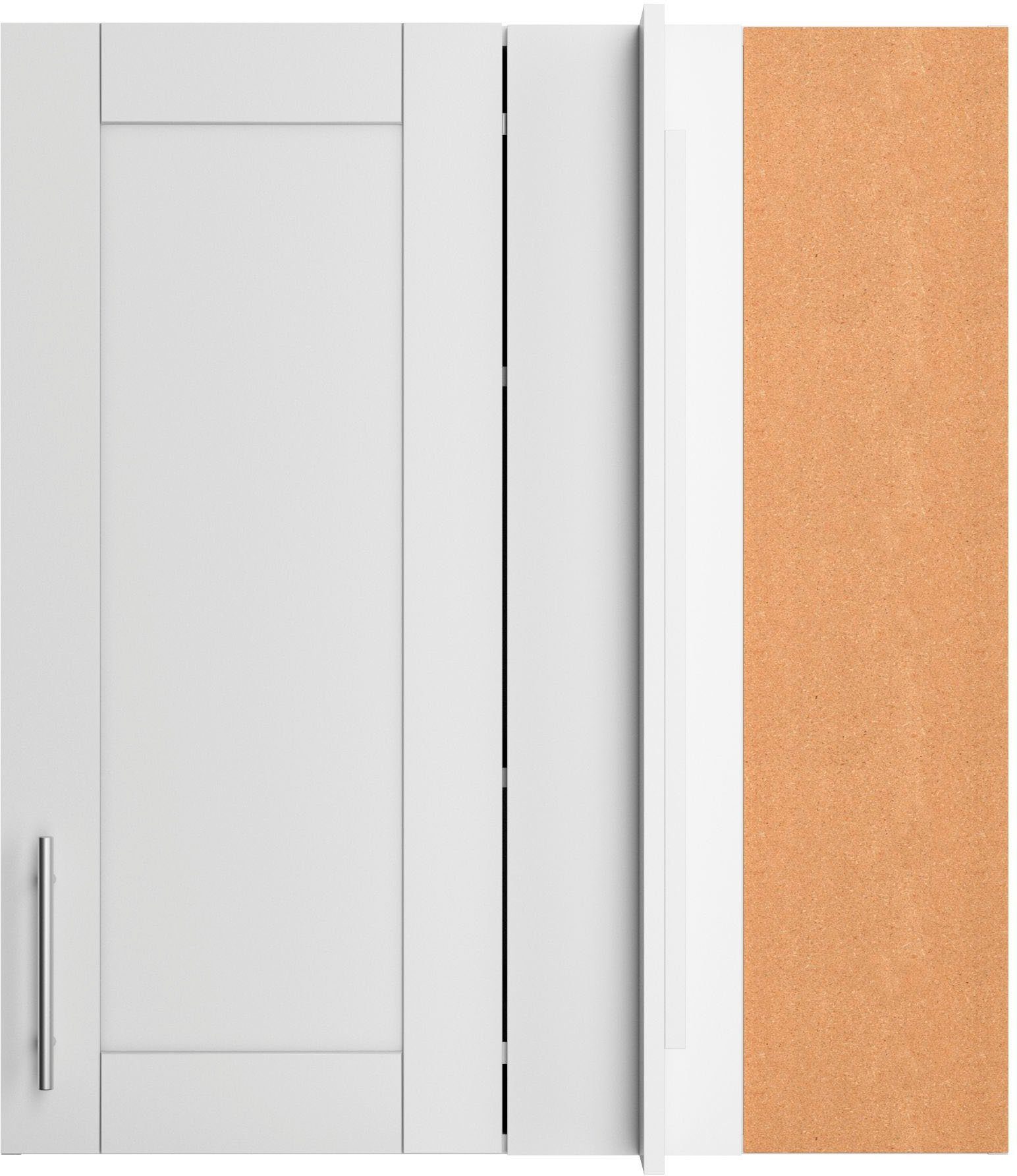 OPTIFIT Eckhängeschrank Ahus Breite 80 x 45 cm, Maße (B/T/H):  80x45/34,9/89,6 cm