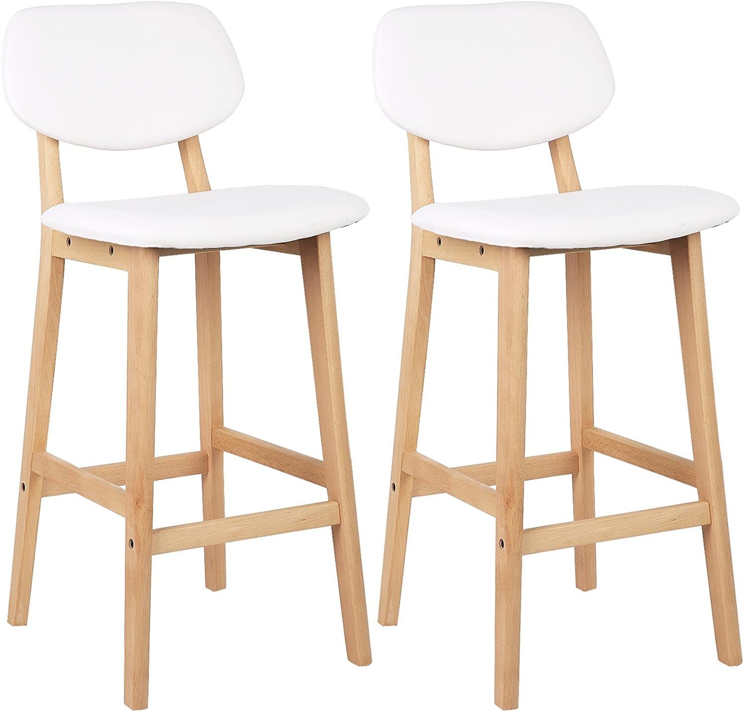 Woltu Barhocker, Barhocker 2er Set Barstühle Gut Gepolsterte aus Kunstleder günstig online kaufen