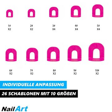 MAVURA Motivschablone NailArt Nagellack Schablone Lackierhilfe Muster Maniküre, Nagelstempel Nagelschablone Fingernägel Nail Art [26 Stück]