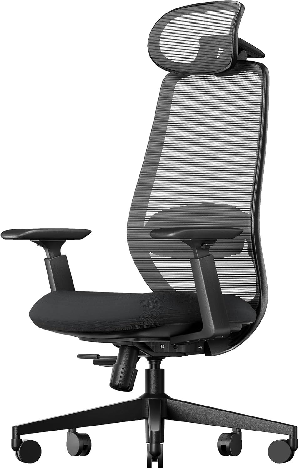 ProtoArc Bürostuhl EC200 Bürostuhl Ergonomisch für Home Office Chair Schwarz (Spar-Set), mit Höhen und Tiefenverstellbarer Lendenwirbelstütze