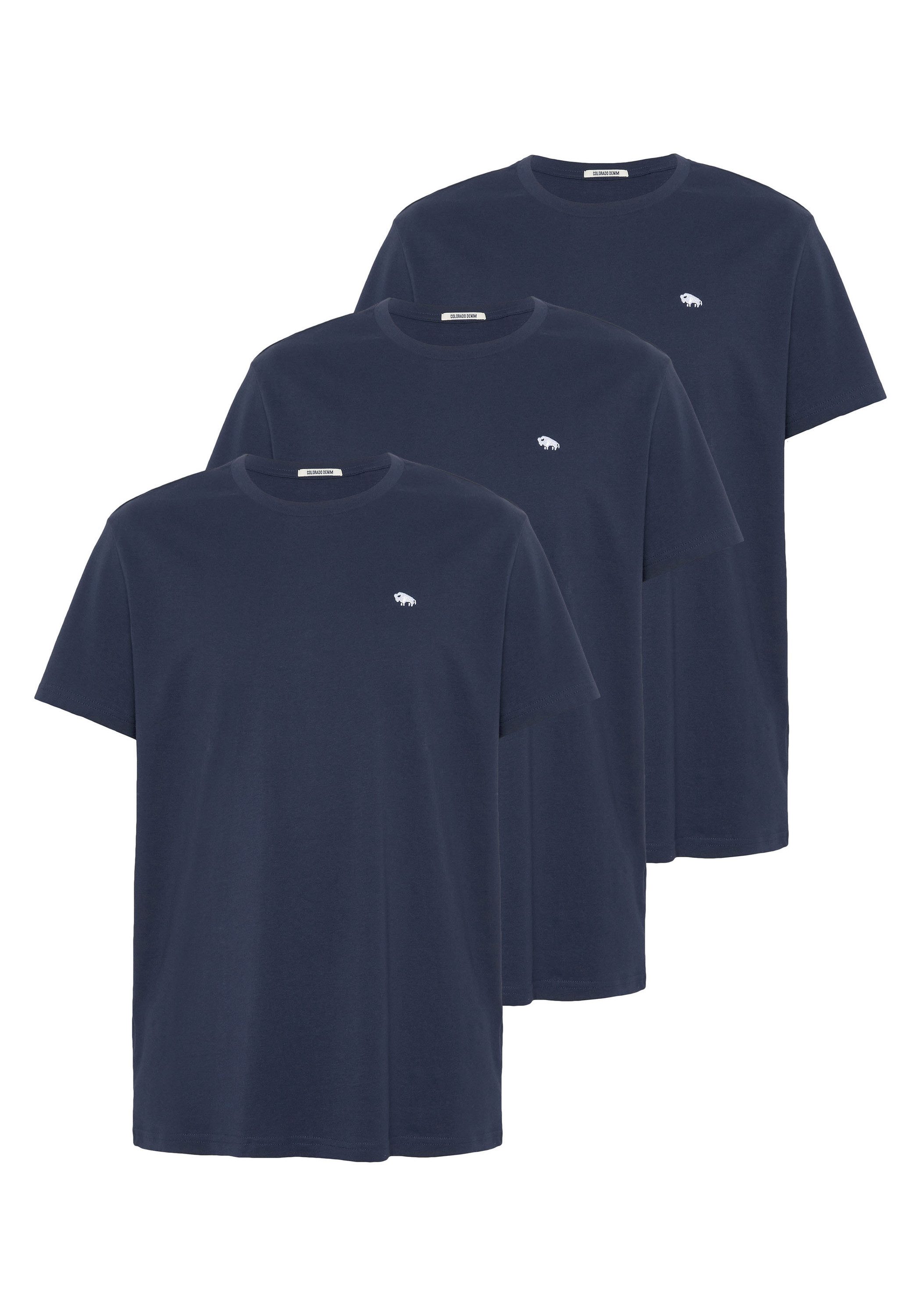 COLORADO DENIM T-Shirt im 3er Pack günstig online kaufen