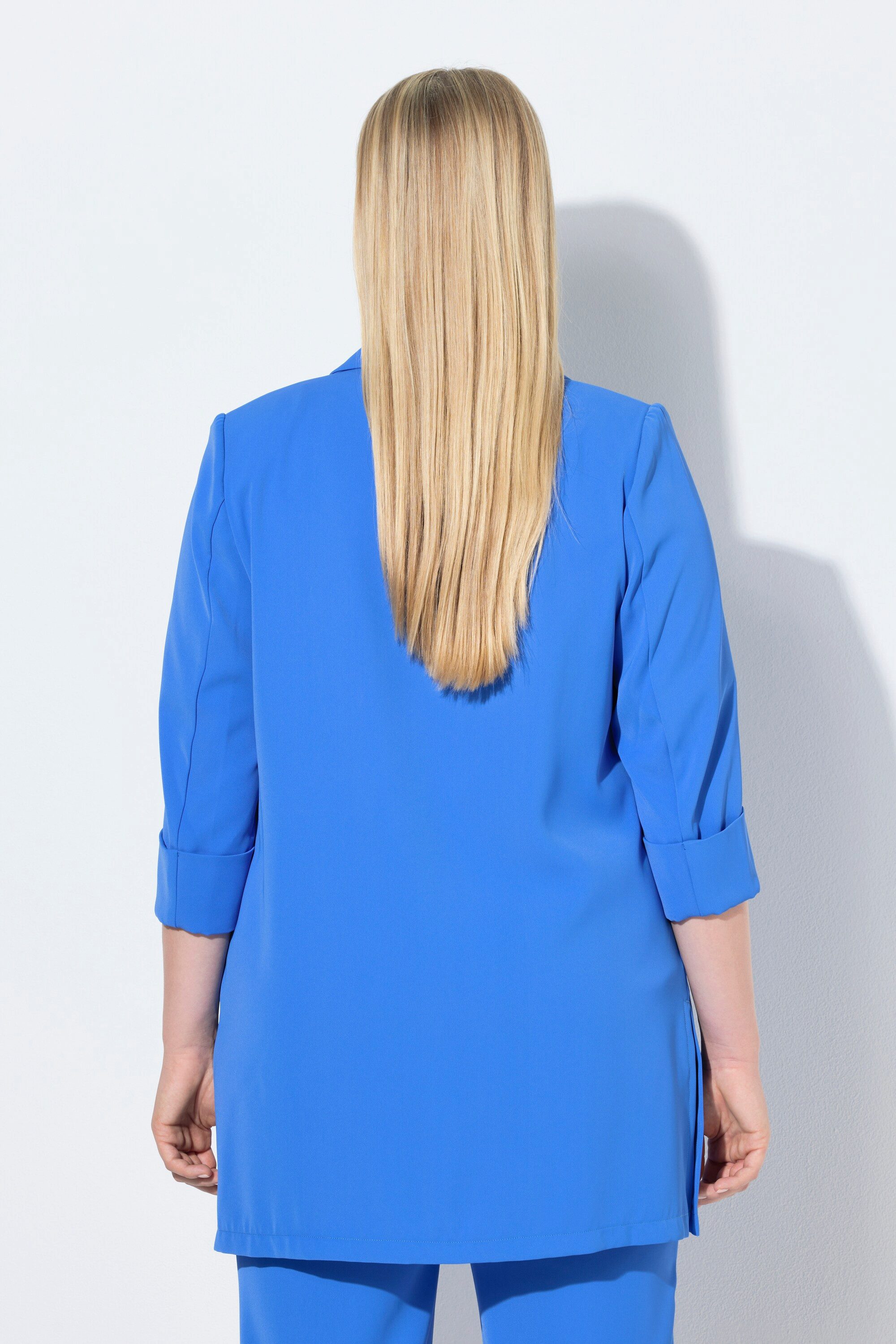 Ulla Popken Blusenblazer Blazer Reverskragen Seitenschlitze 3/4-Arm