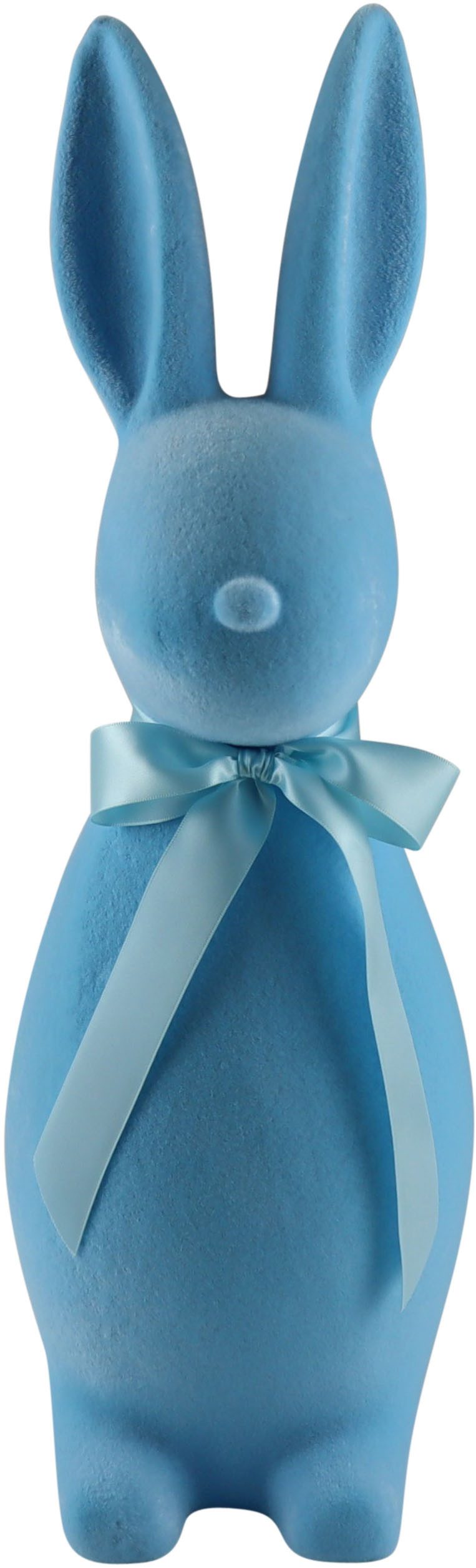 AM Design Dekofigur Hase mit Schleife in samtiger Flock-Haptik, Osterdeko, in zwei Größen