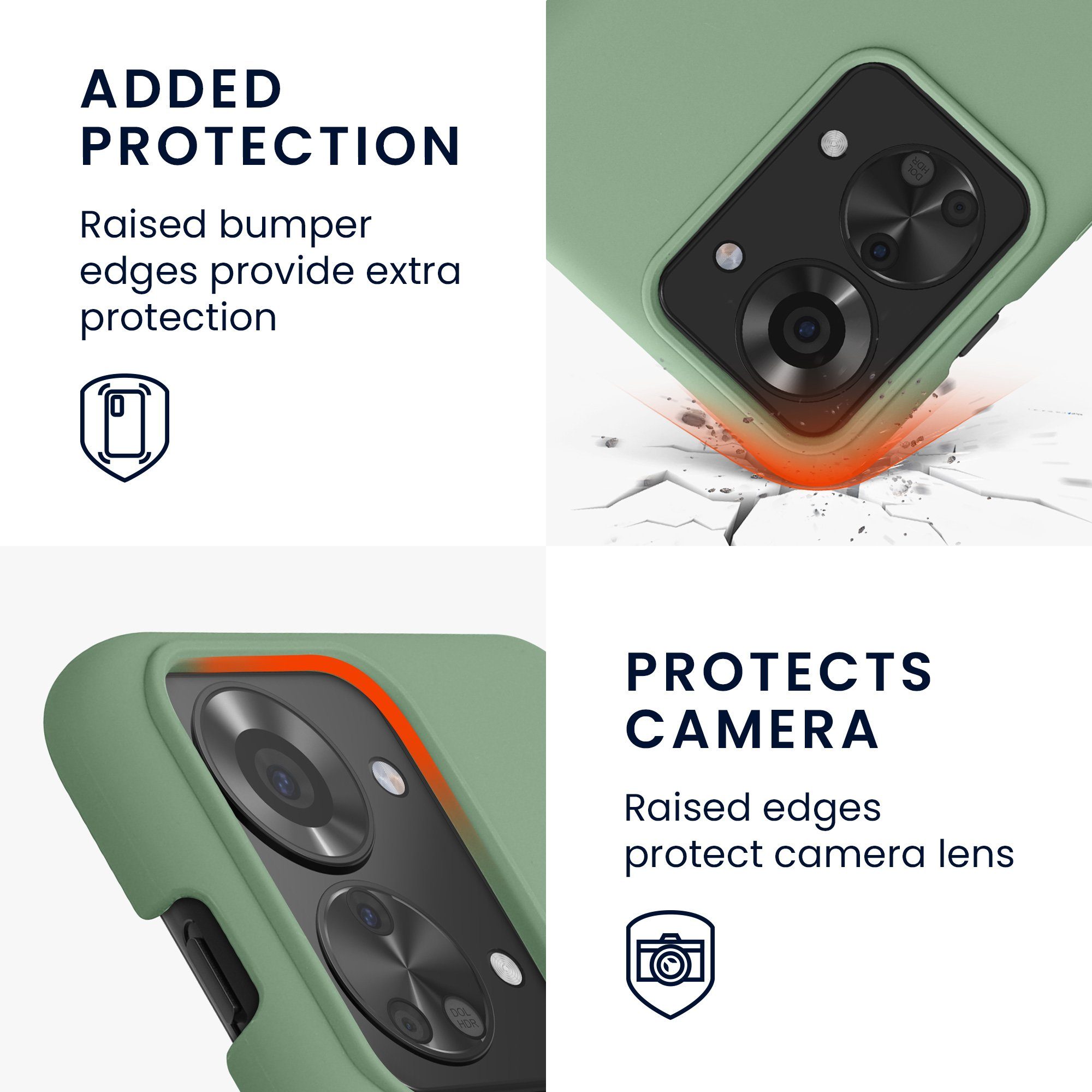 kwmobile Handyhülle Handyhülle für OnePlus Nord 2T 5G Hülle, Weiches Handy Silikon Case - Schutzhülle Cover