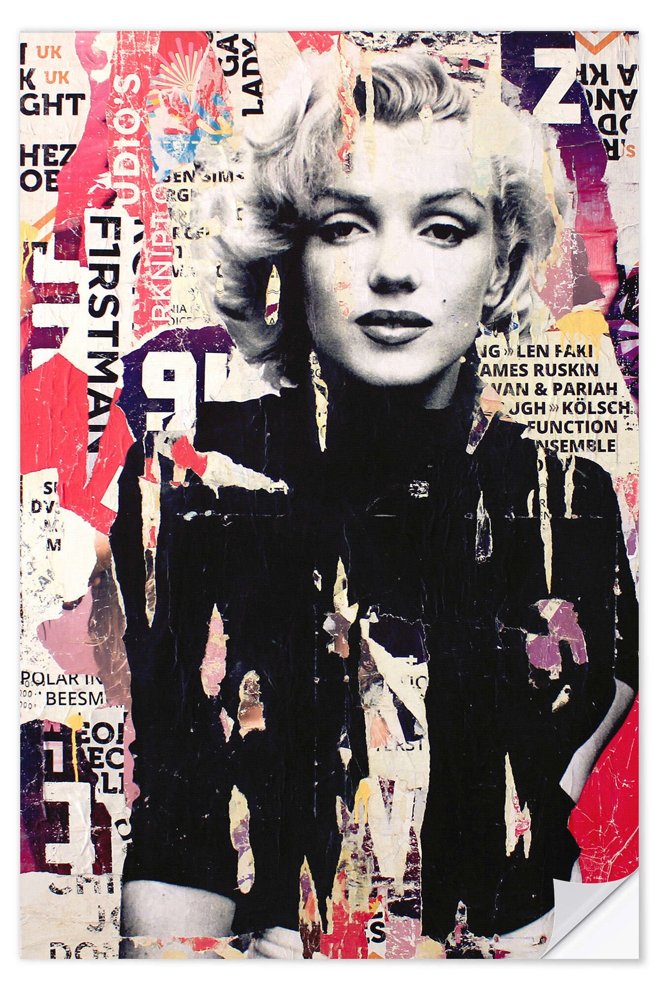 Posterlounge Wandbild Marilyn Monroe, Michiel Folkers, erhältlich als Poster, Leinwandbild, Wandsticker oder Acrylglasbild