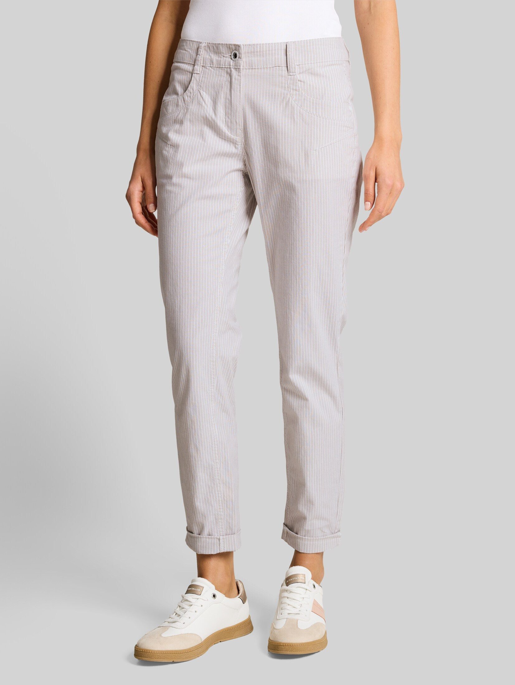 TOM TAILOR 7/8-Hose Hosen & Chino Tapered Relaxed Hose mit Streifenmuster