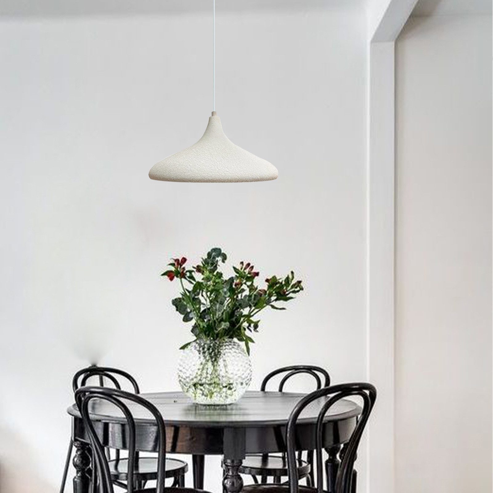 Bamyum Pendelleuchte Bamyum Textur Gemustert Pendellampe, Champion, Ø 35 cm Metall Lampe, ohne Leuchtmittel