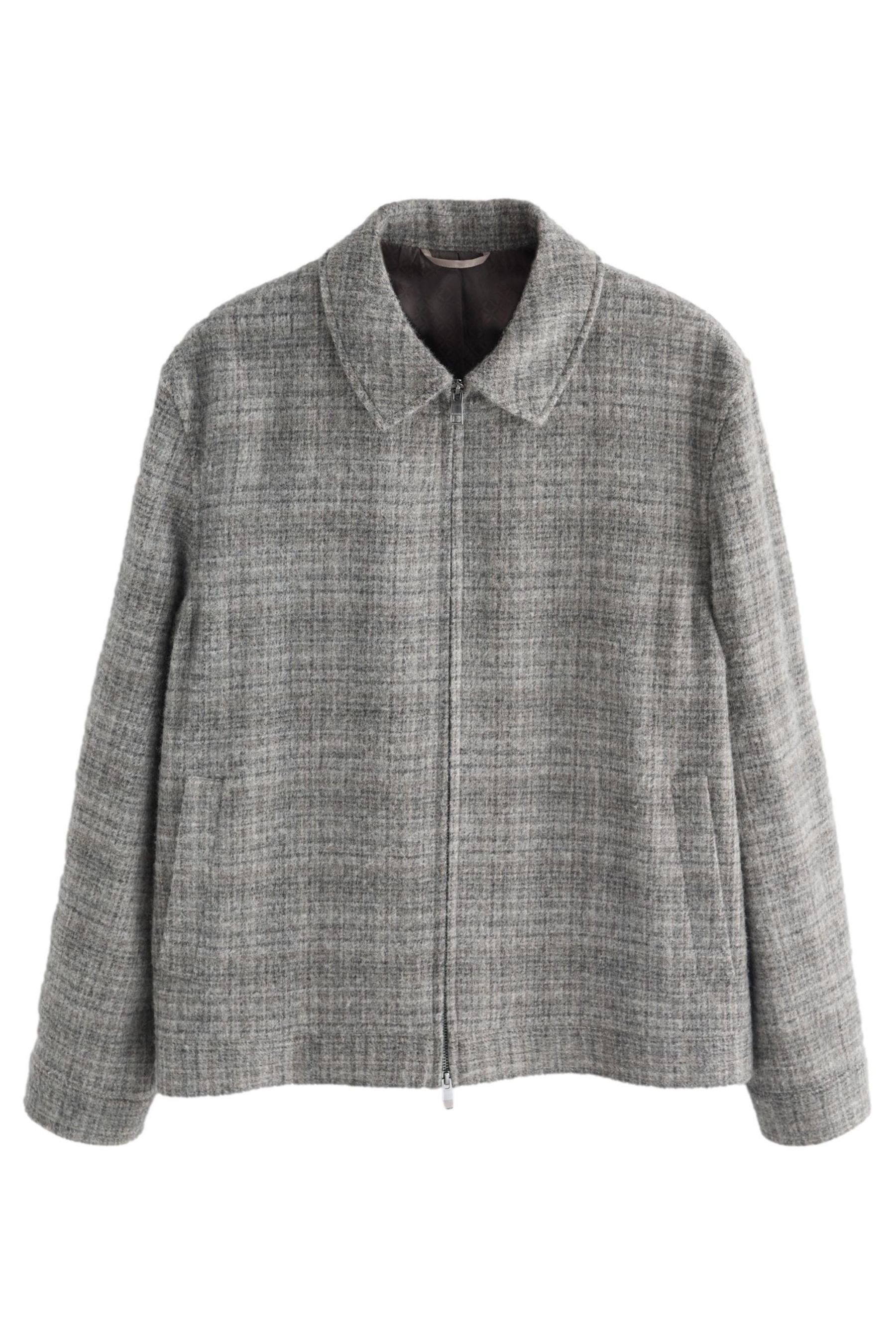 Next Hemdjacke Signature Hemdjacke aus karierter Merinowolle (1-St)