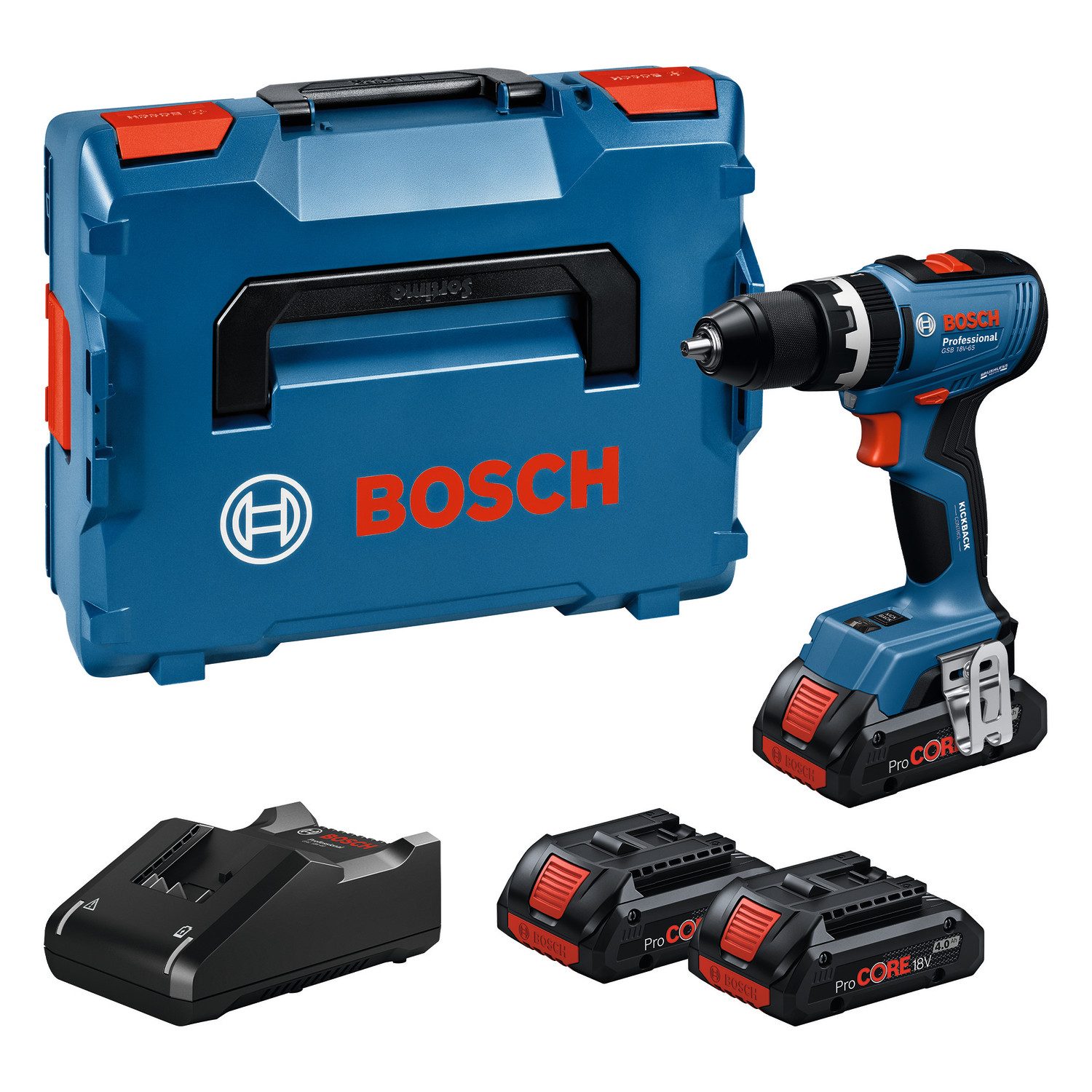 Bosch Professional Akku-Schlagbohrschrauber »GSB 18V-65«, Inkl. 2x Akku Pro günstig online kaufen