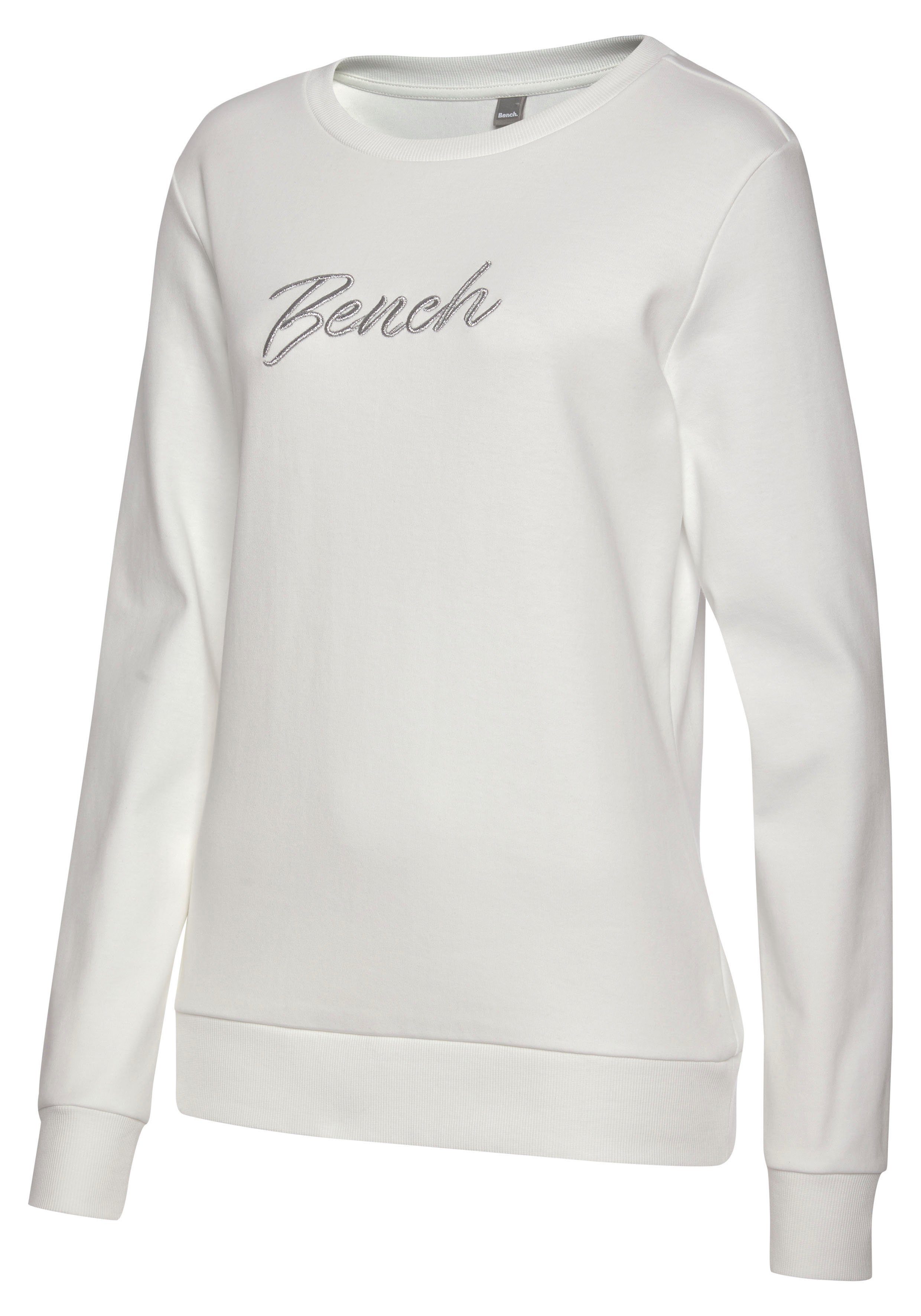 Bench. Loungewear Sweatshirt mit Logostickerei, Loungewear